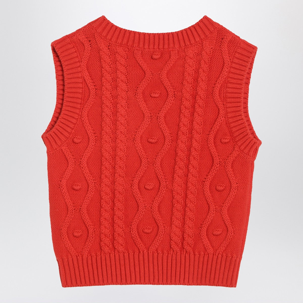 Mini Rodini Mini Rodini Red Panda cable knit slipover