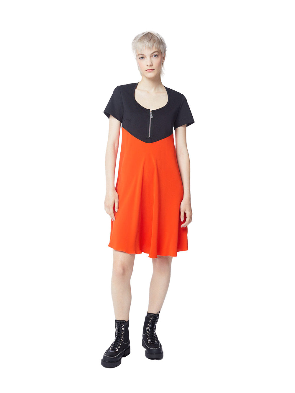 Cherun Dress - Black, Orange