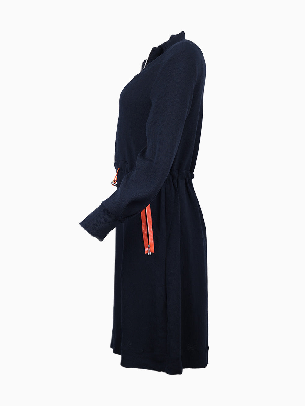 Cop.Copine Rabacop Dress Navy Side – Sporty Chic with Orange Detail