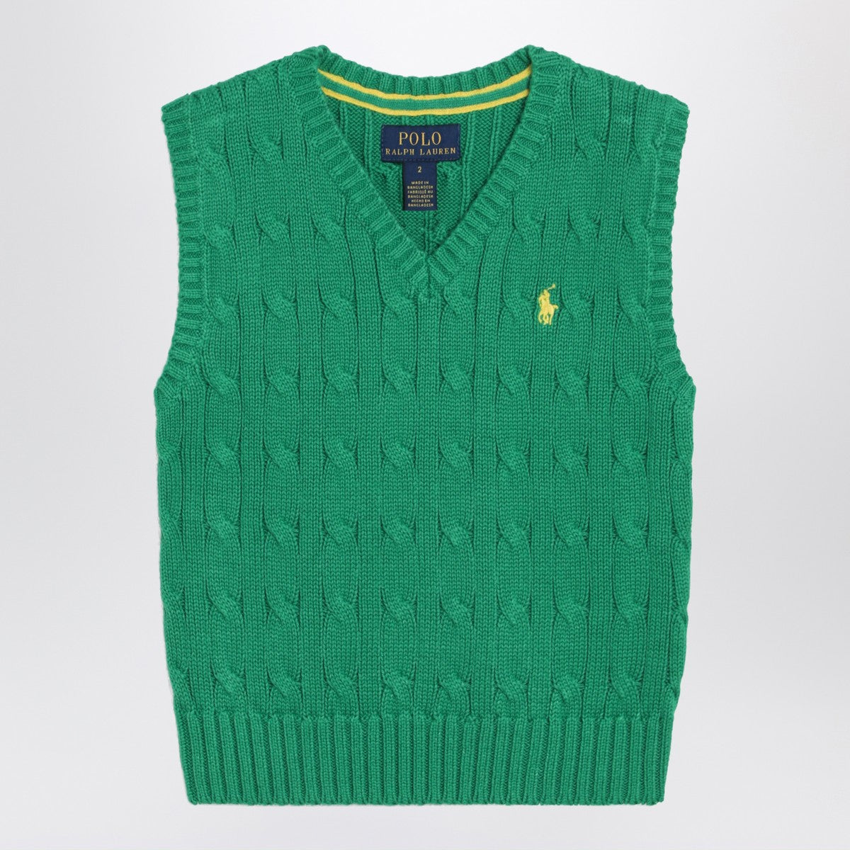 Polo Ralph Lauren Polo Ralph Lauren Green cable-knit cotton vest