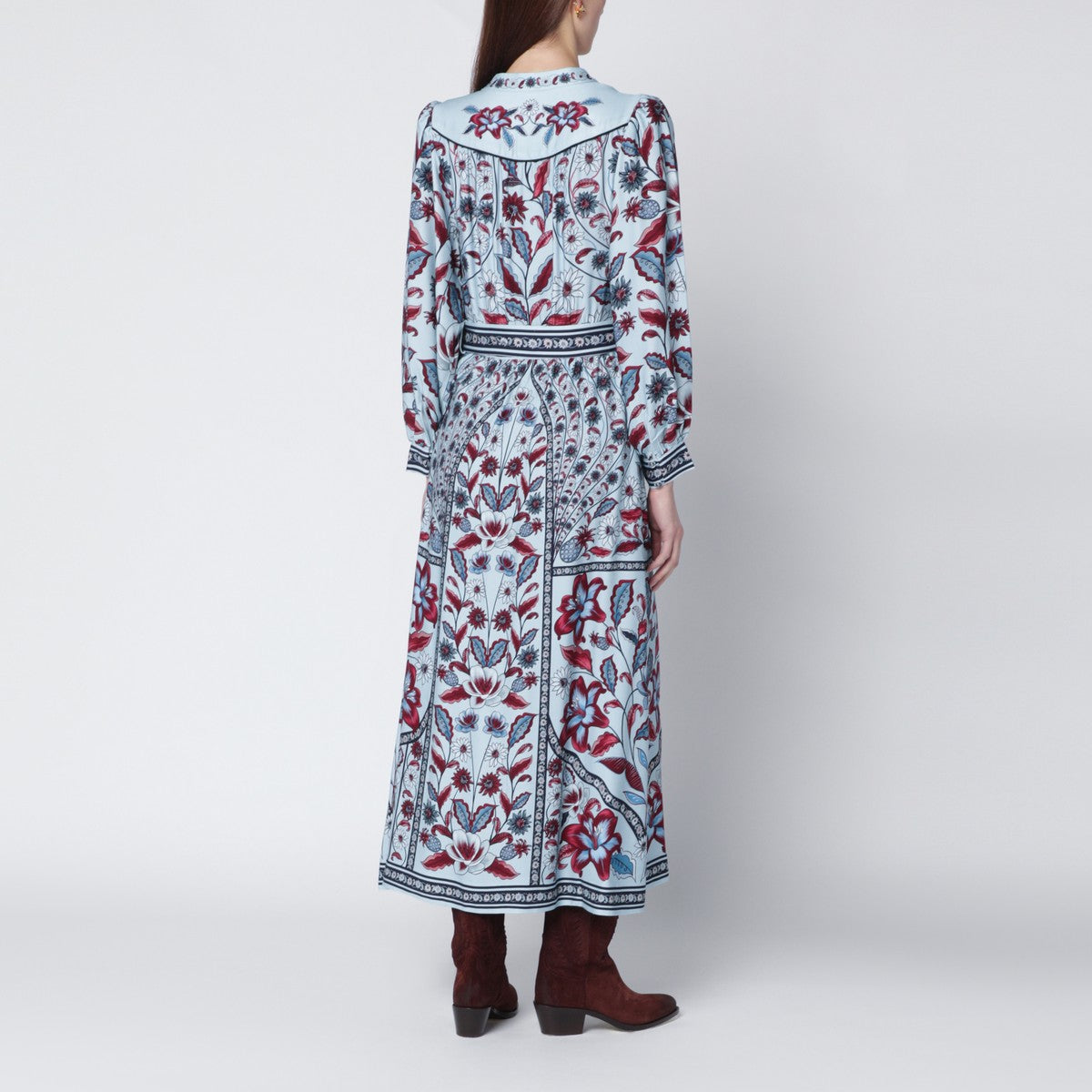 FARM Rio FARM Rio Light blue midi dress with floral print