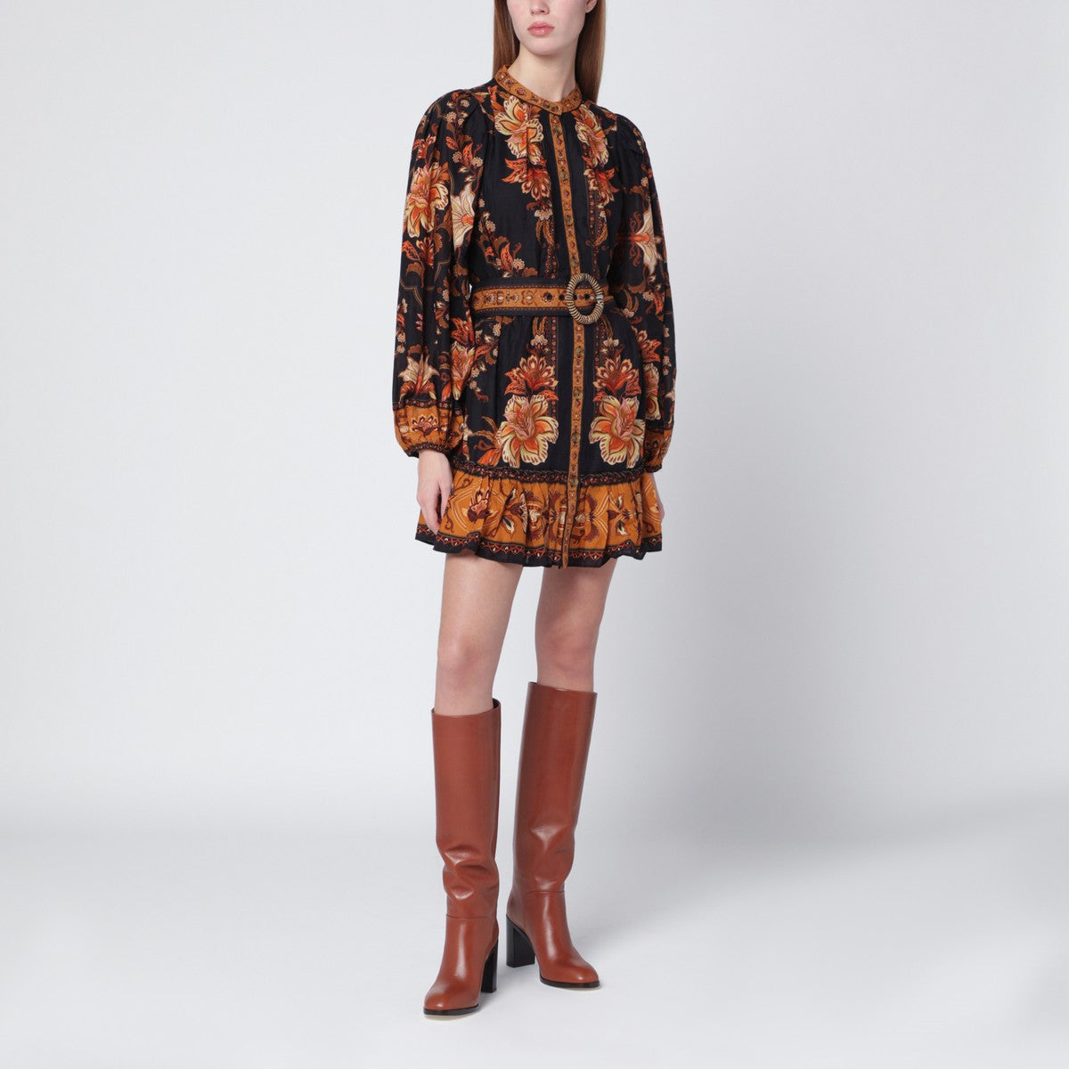 FARM Rio FARM Rio Black Majestic Garden mini dress