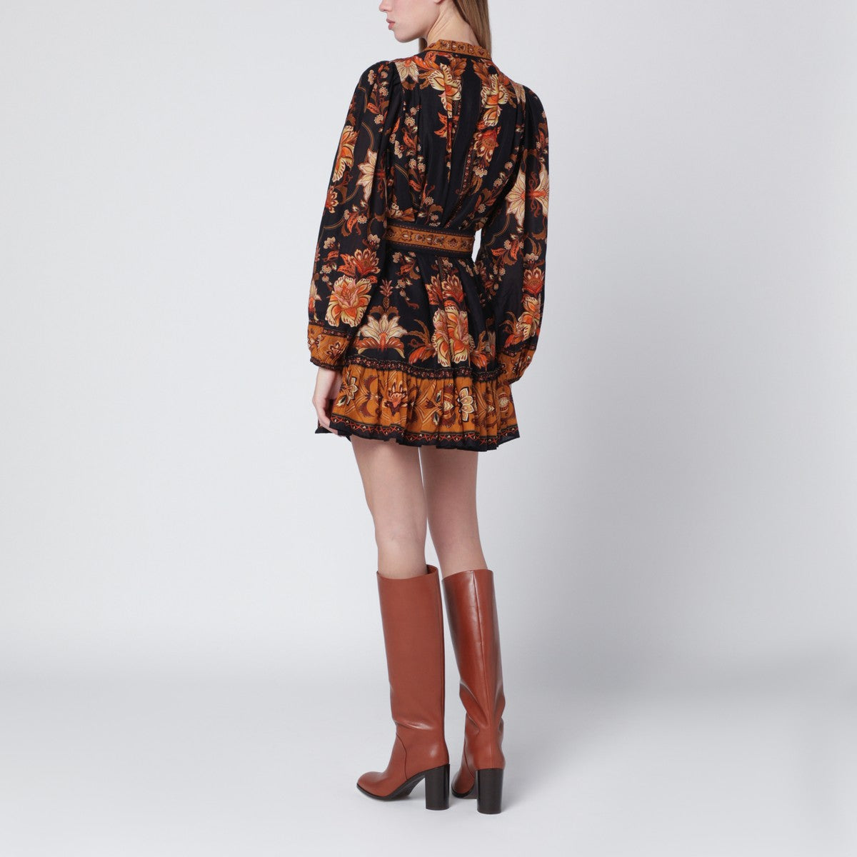 FARM Rio FARM Rio Black Majestic Garden mini dress