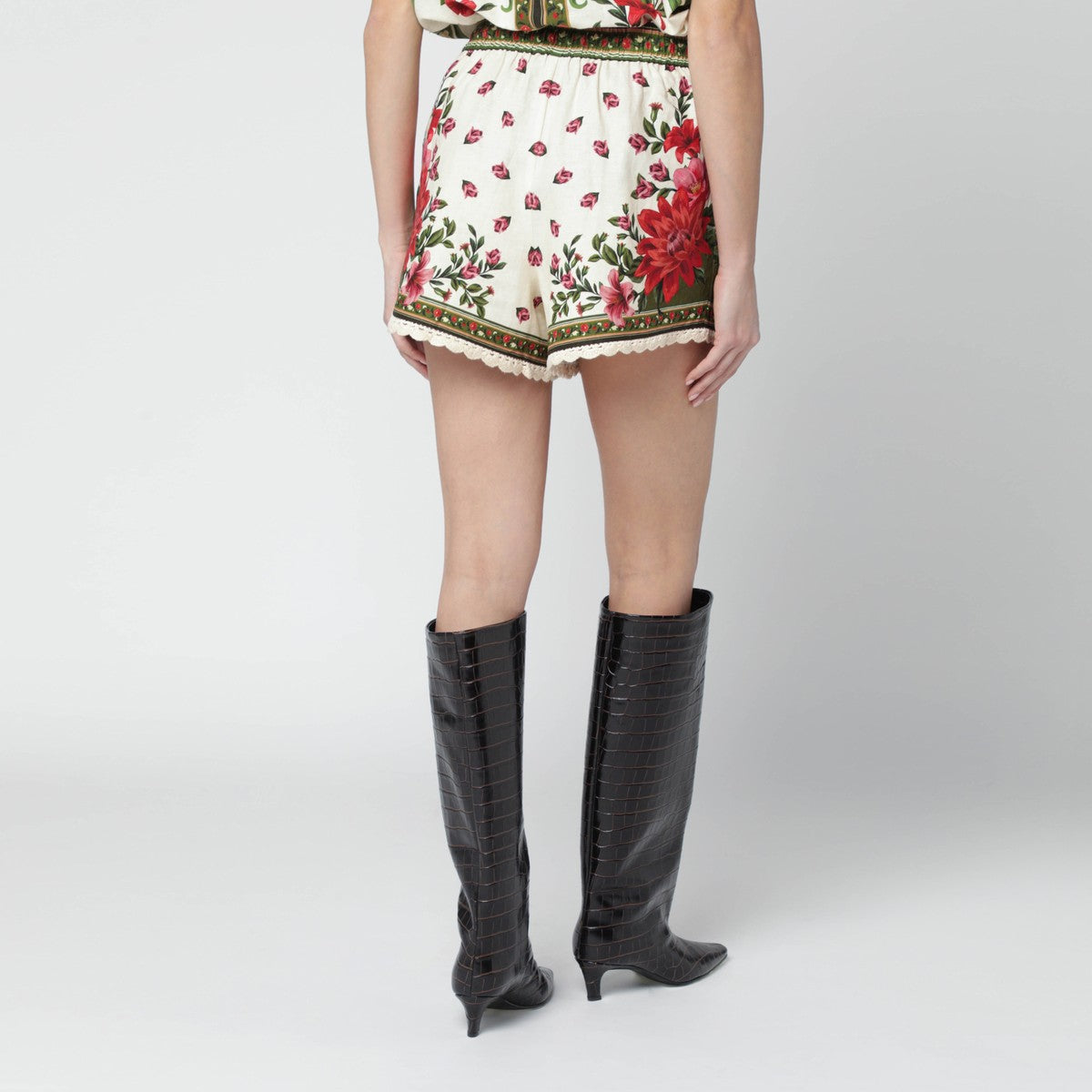 FARM Rio FARM Rio Floral linen-blend shorts