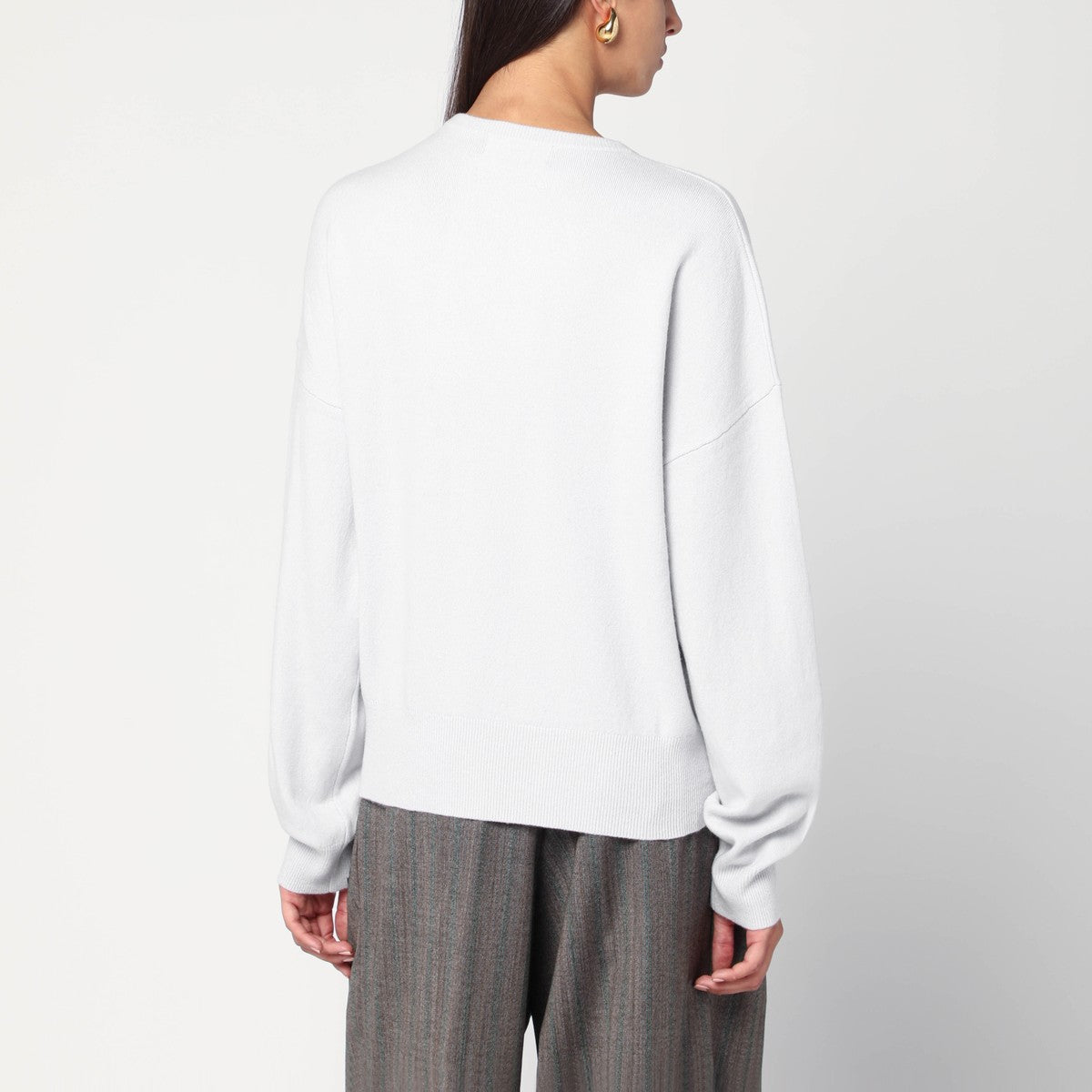 extreme cashmere extreme cashmere Ice blue cashmere crew neck sweater