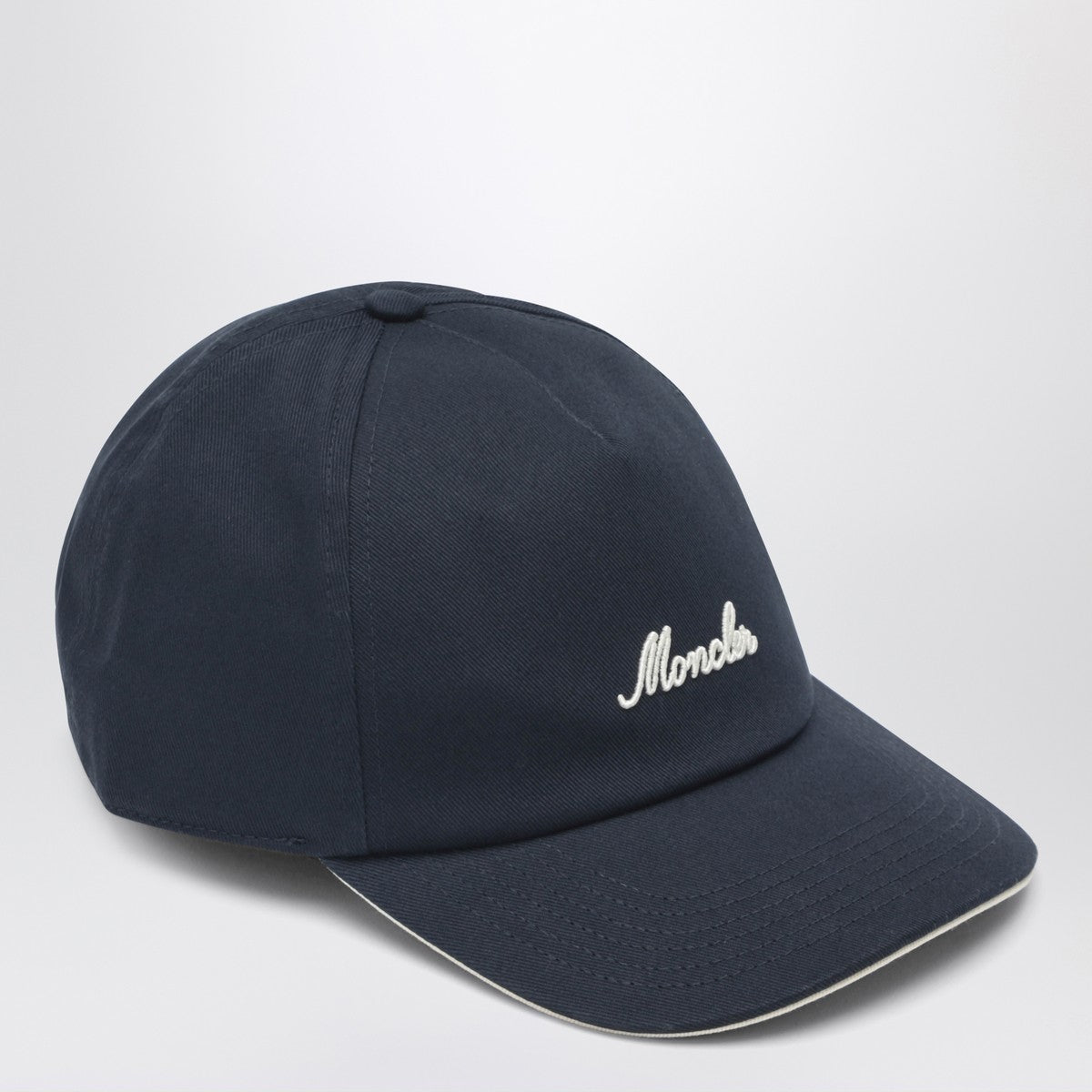 Moncler Moncler Navy baseball cap with embroidered logo
