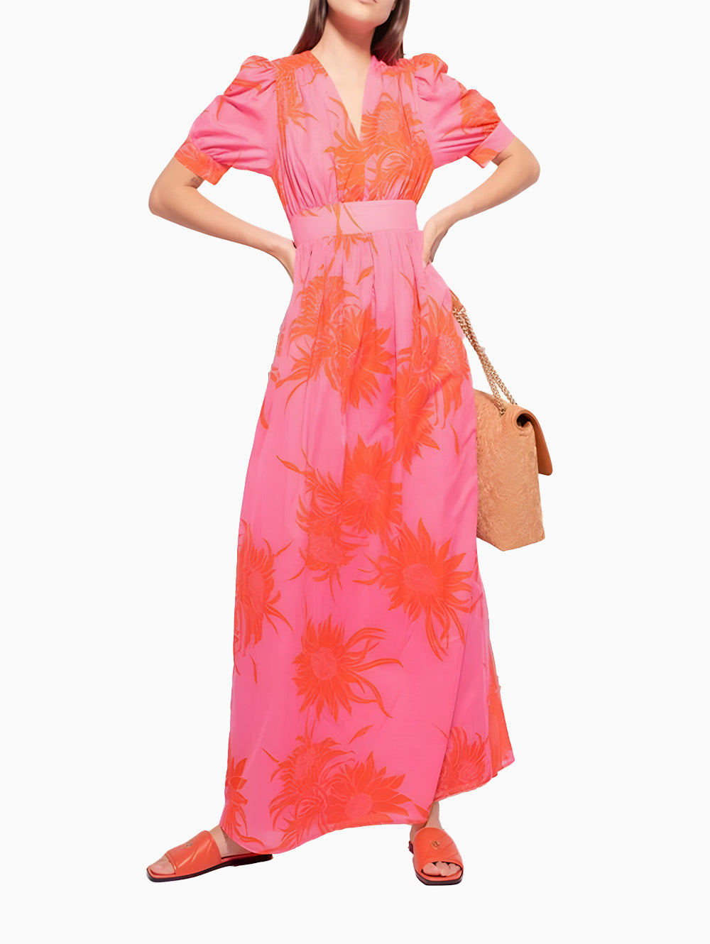 Aligned Macroflower Print Dress