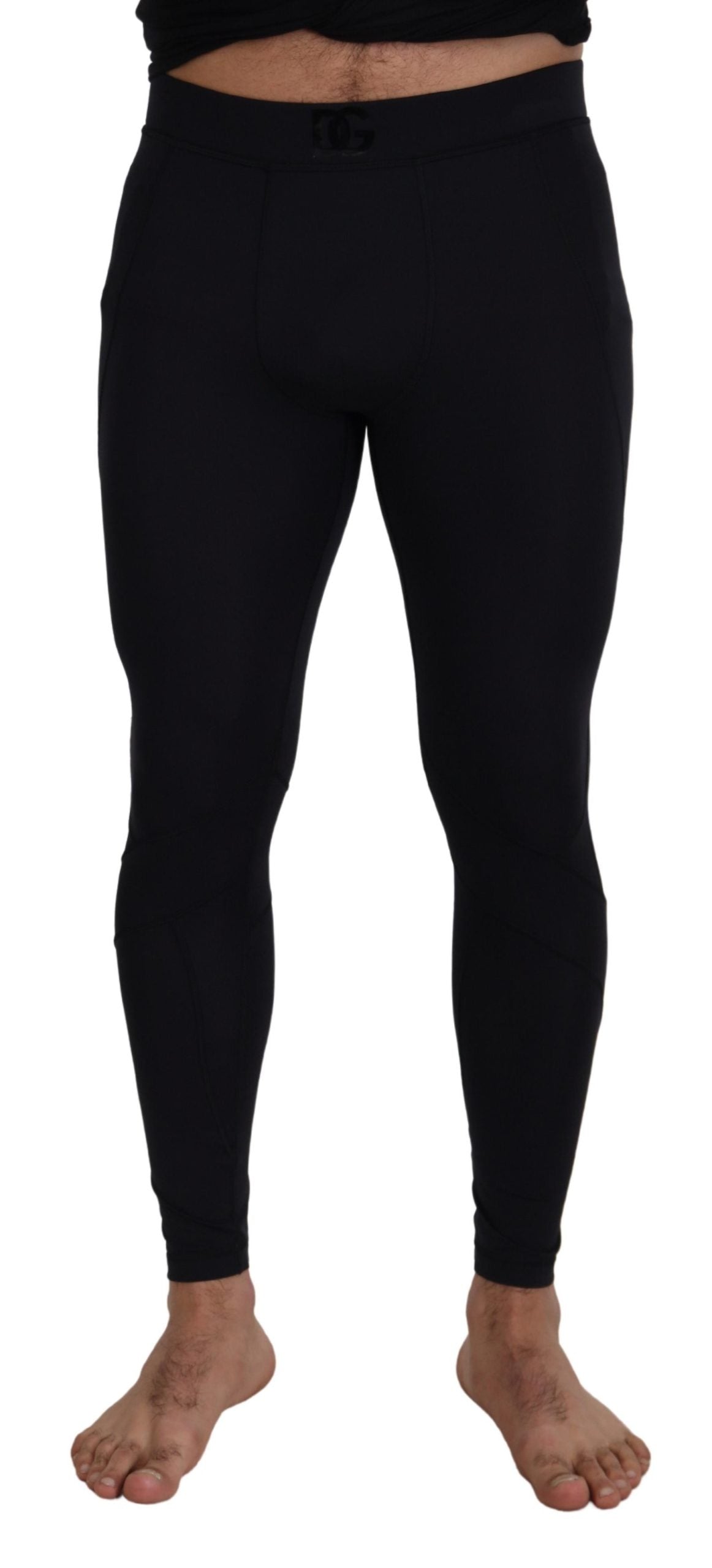 بنطلون دولتشي آند غابانا أسود نايلون بقصّة Slim Fit Stretch
