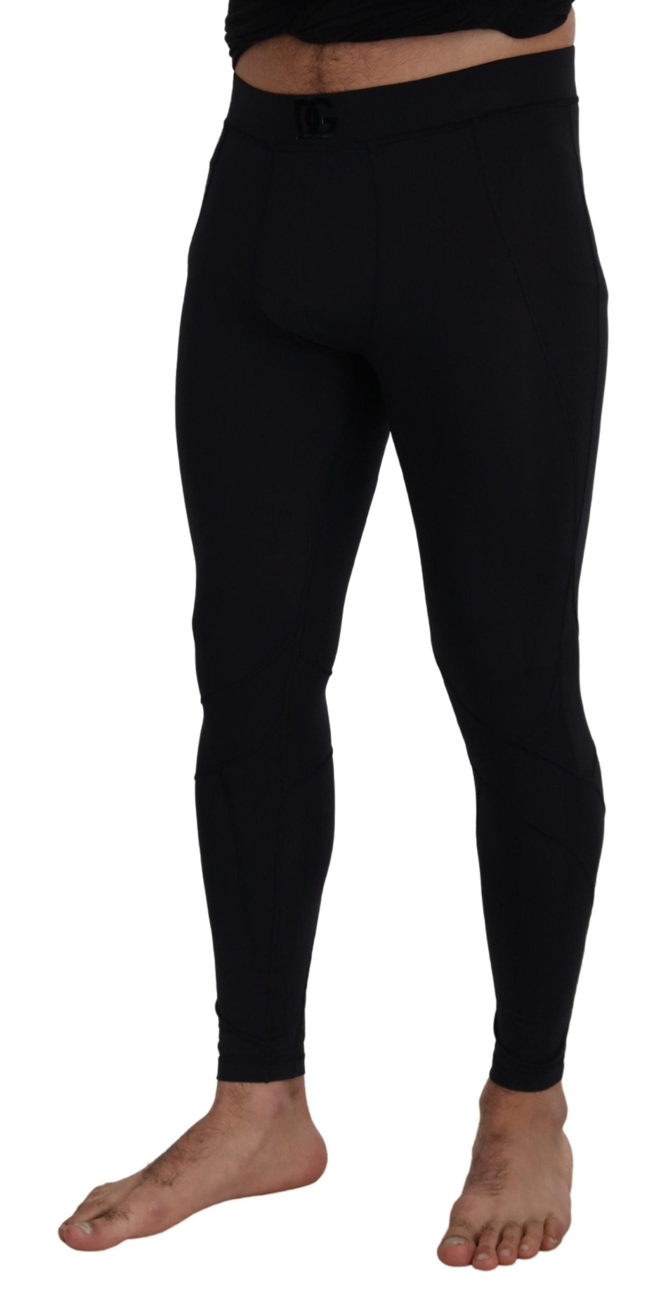 بنطلون دولتشي آند غابانا أسود نايلون بقصّة Slim Fit Stretch