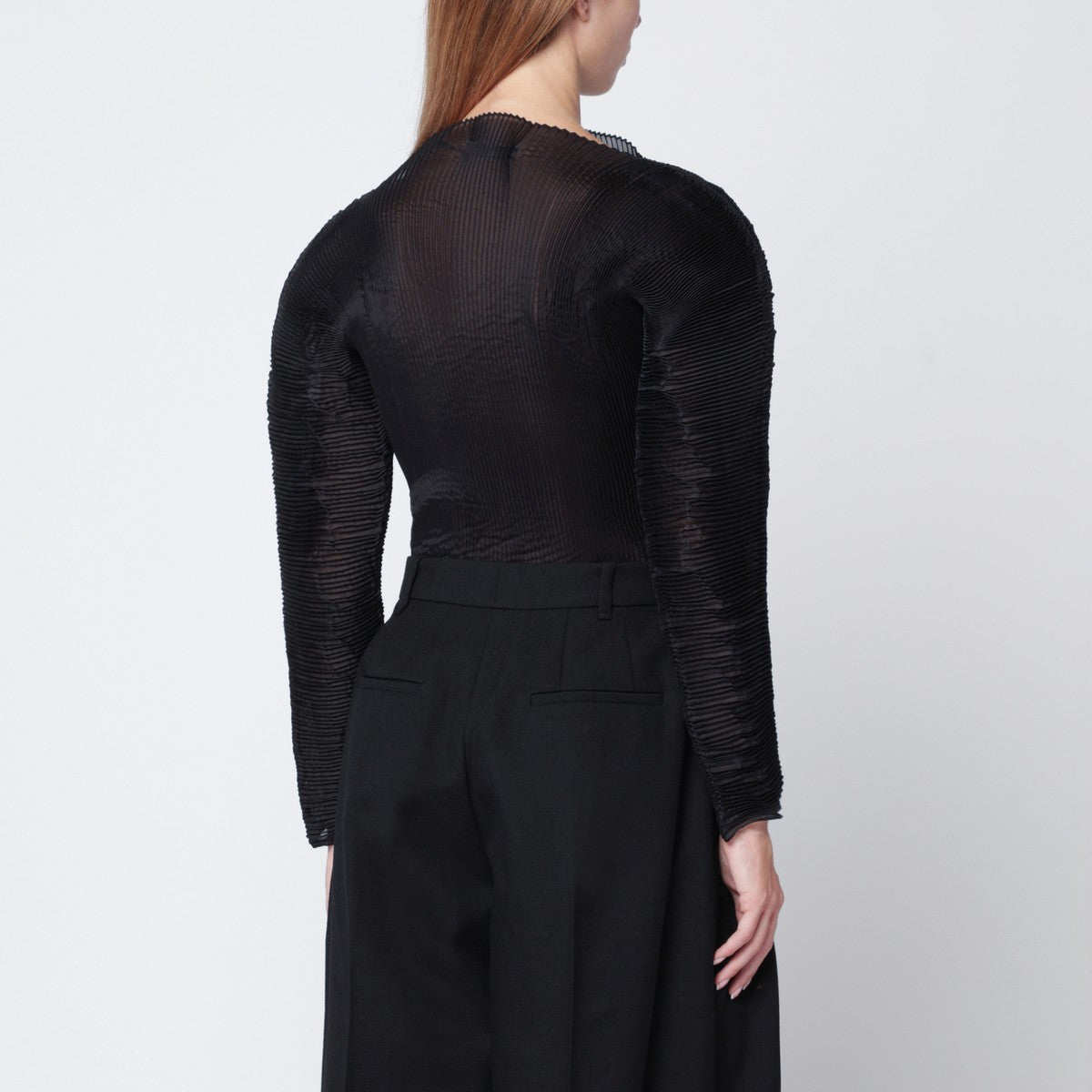 Róhe Róhe Black pleated sculptural top