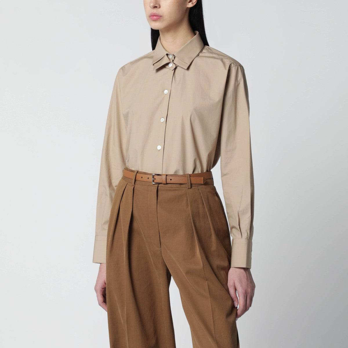 Róhe Róhe Beige shirt with double collar