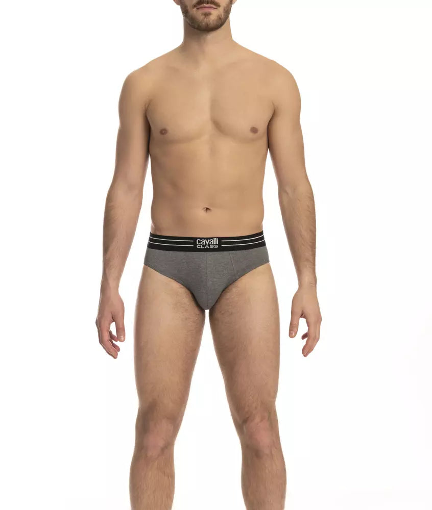 Gray Cotton Men Brief