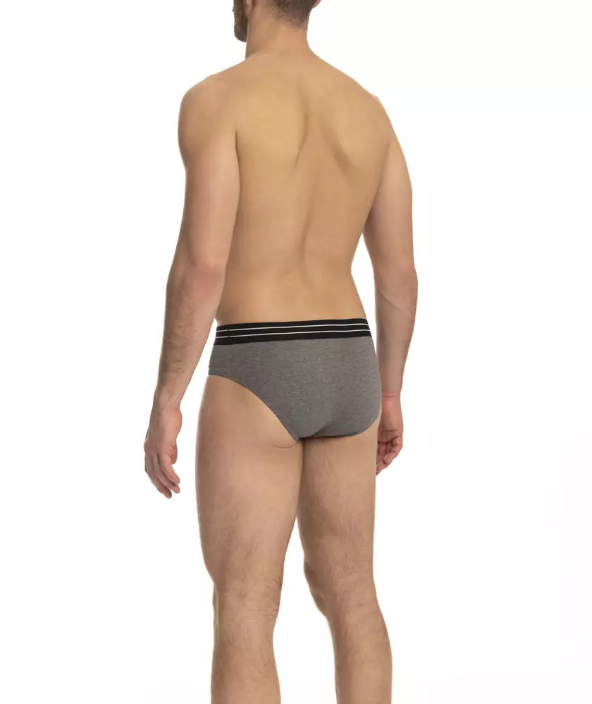 Gray Cotton Men Brief
