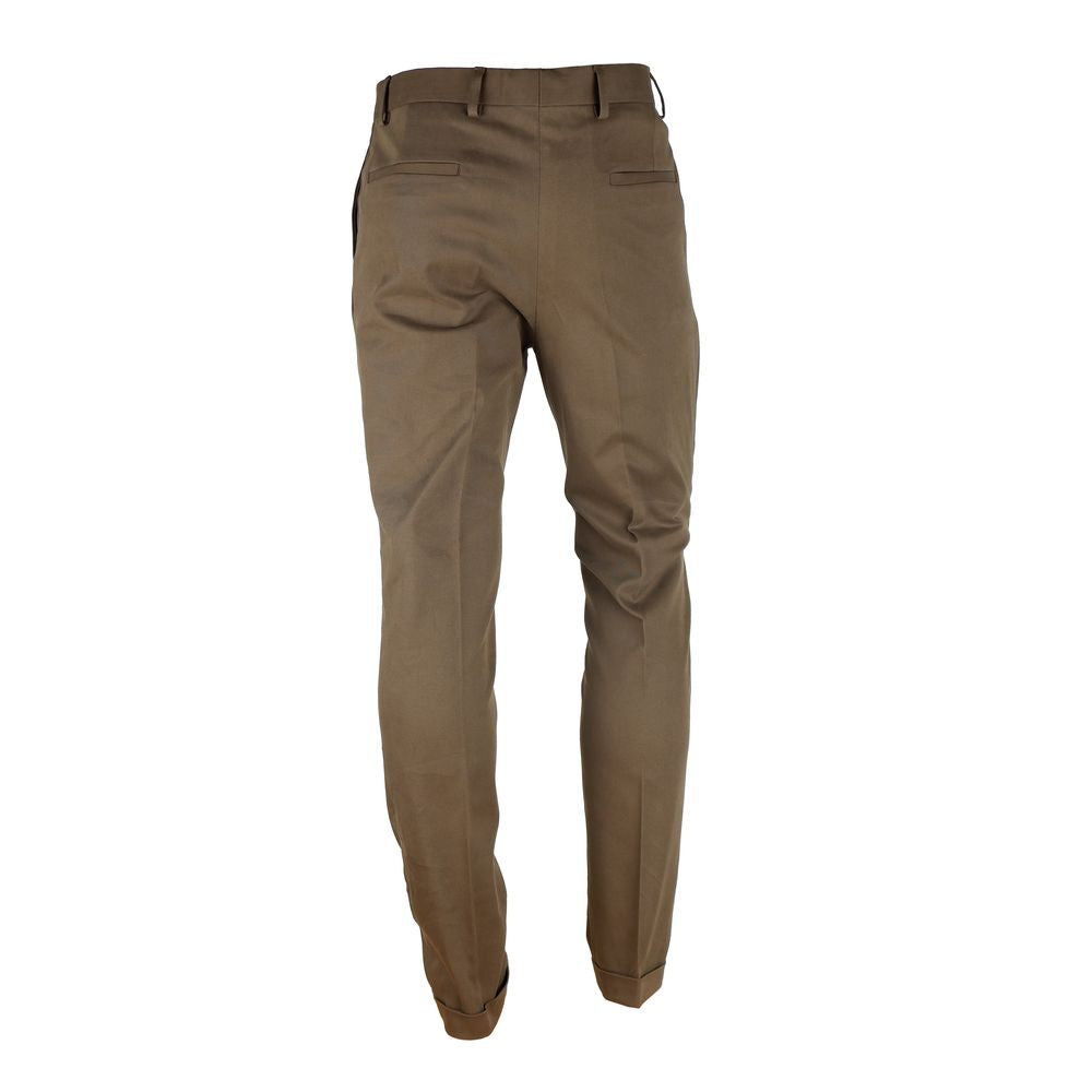 Brown Wool Men's Trousers