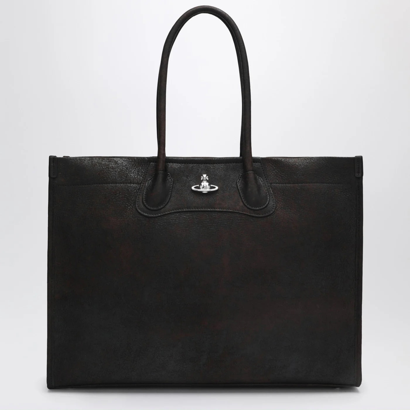 Vivienne Westwood Troy tote bag in dark brown leather