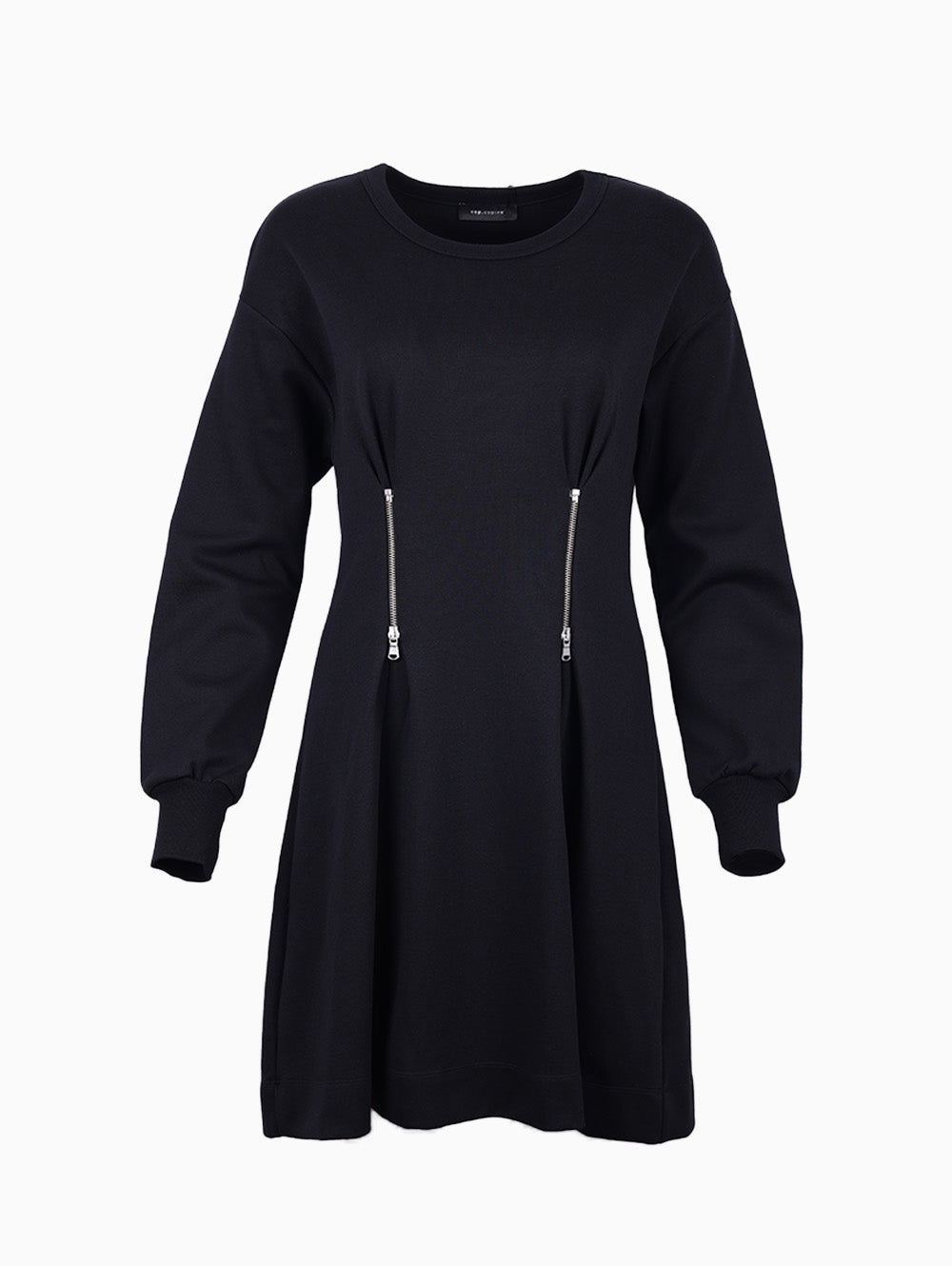 Cop Copine black dress front view with zipper detail