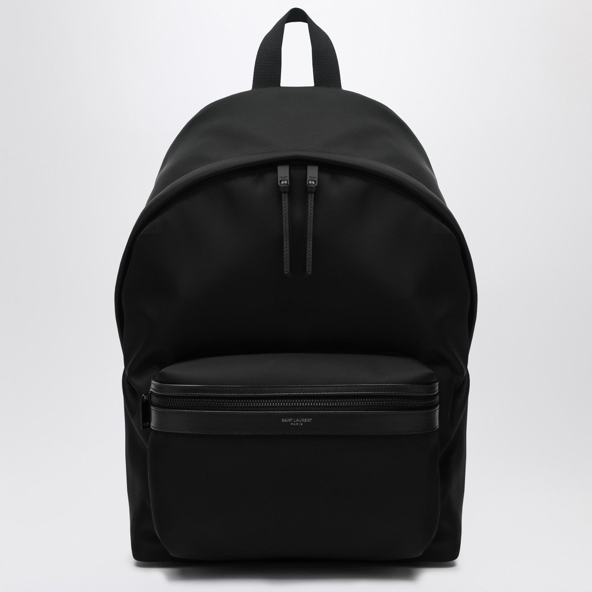 Saint Laurent Saint Laurent Black leather and nylon backpack