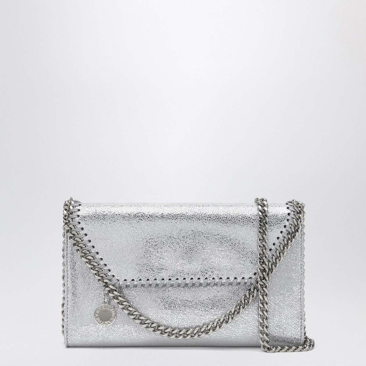 Stella McCartney Stella McCartney Falabella silver crossbody wallet bag