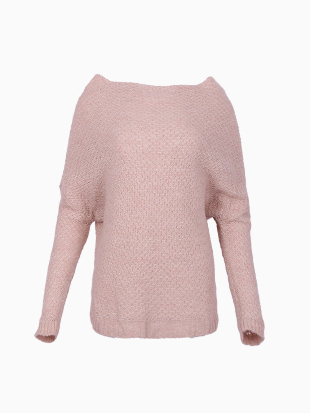 Sistes Smile Sweater Pink Back View – Luxe Marca