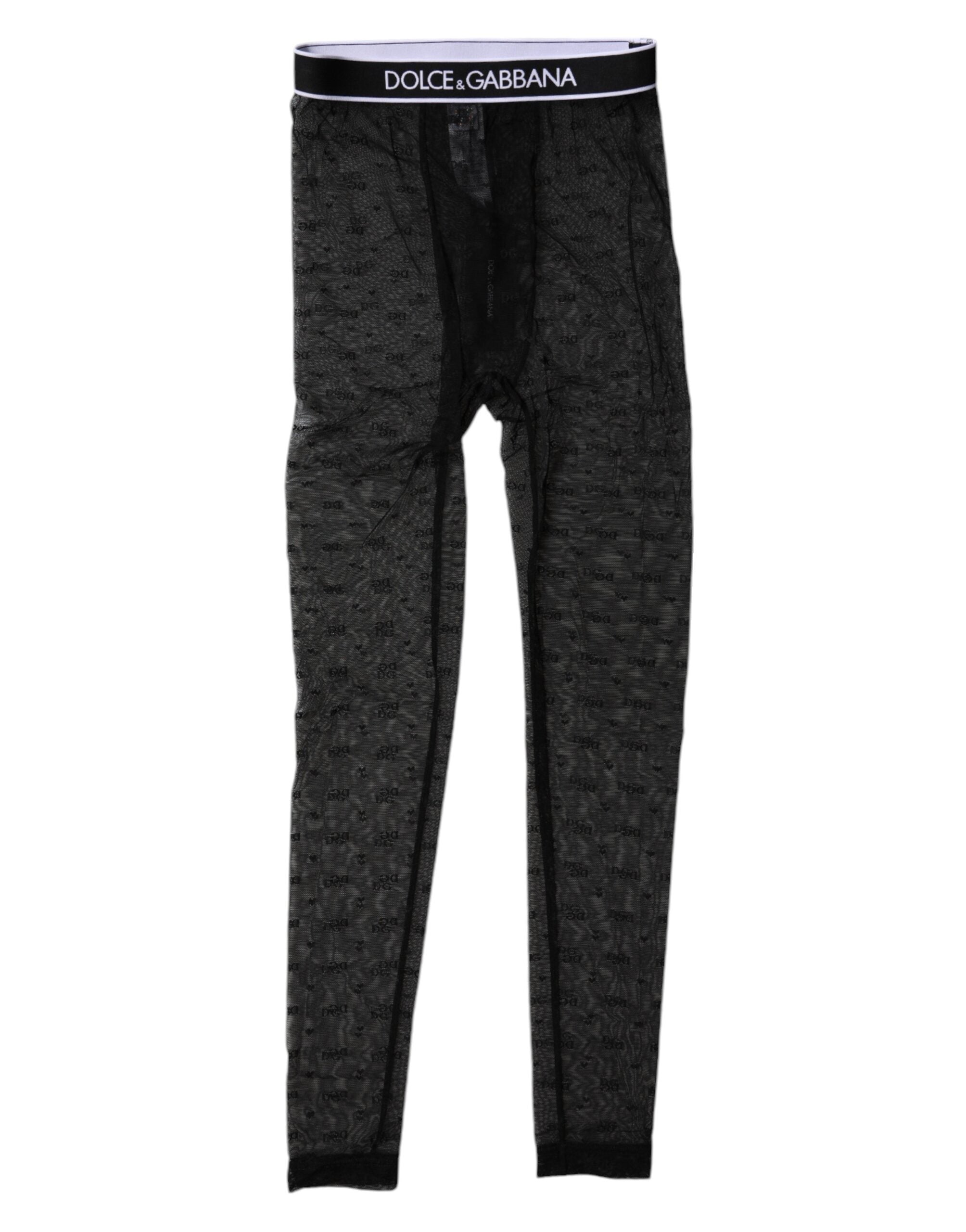 Black Logo Lace Lingerie Tight Pants Underwear