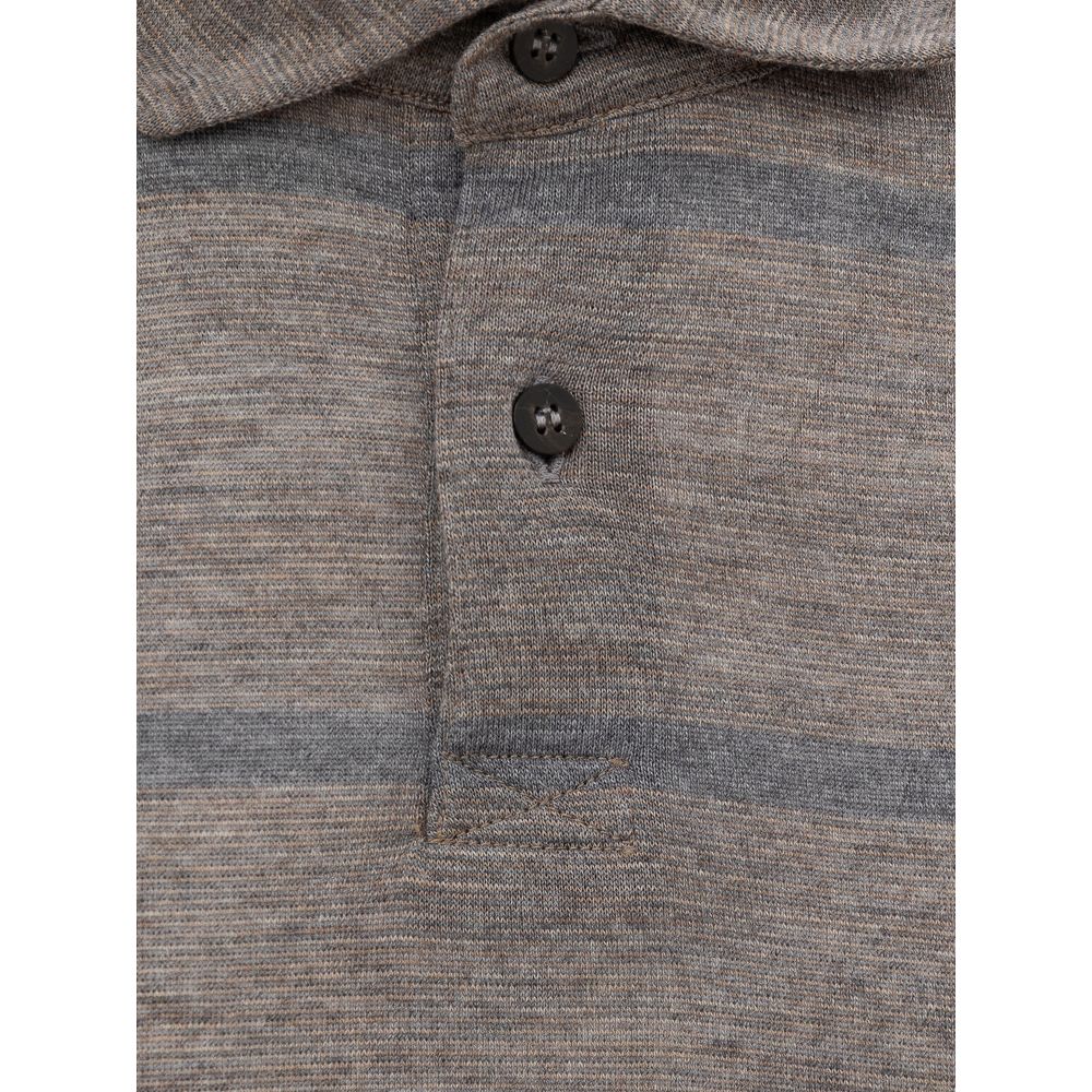 Bicolor Wool Polo Shirt
