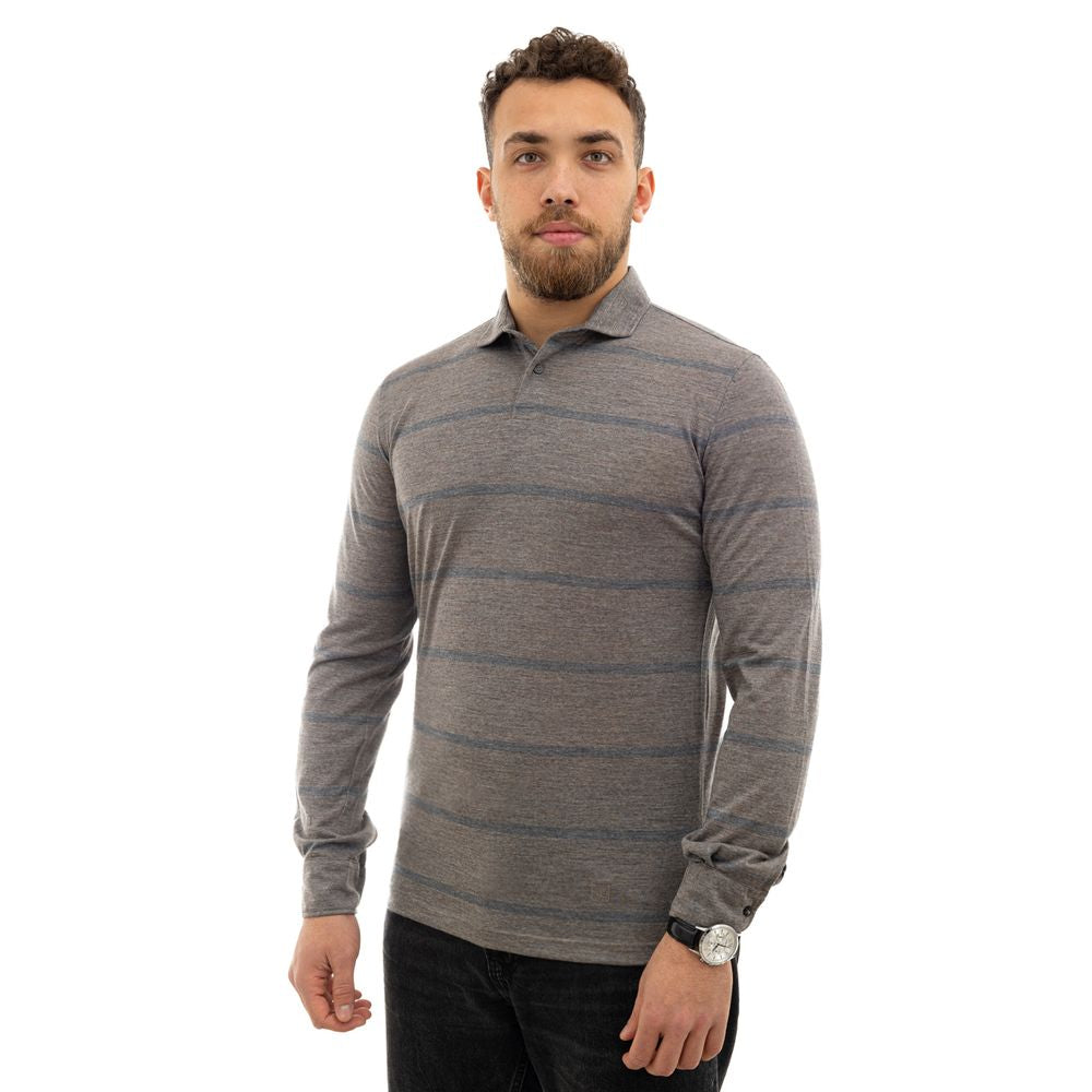 Bicolor Wool Polo Shirt