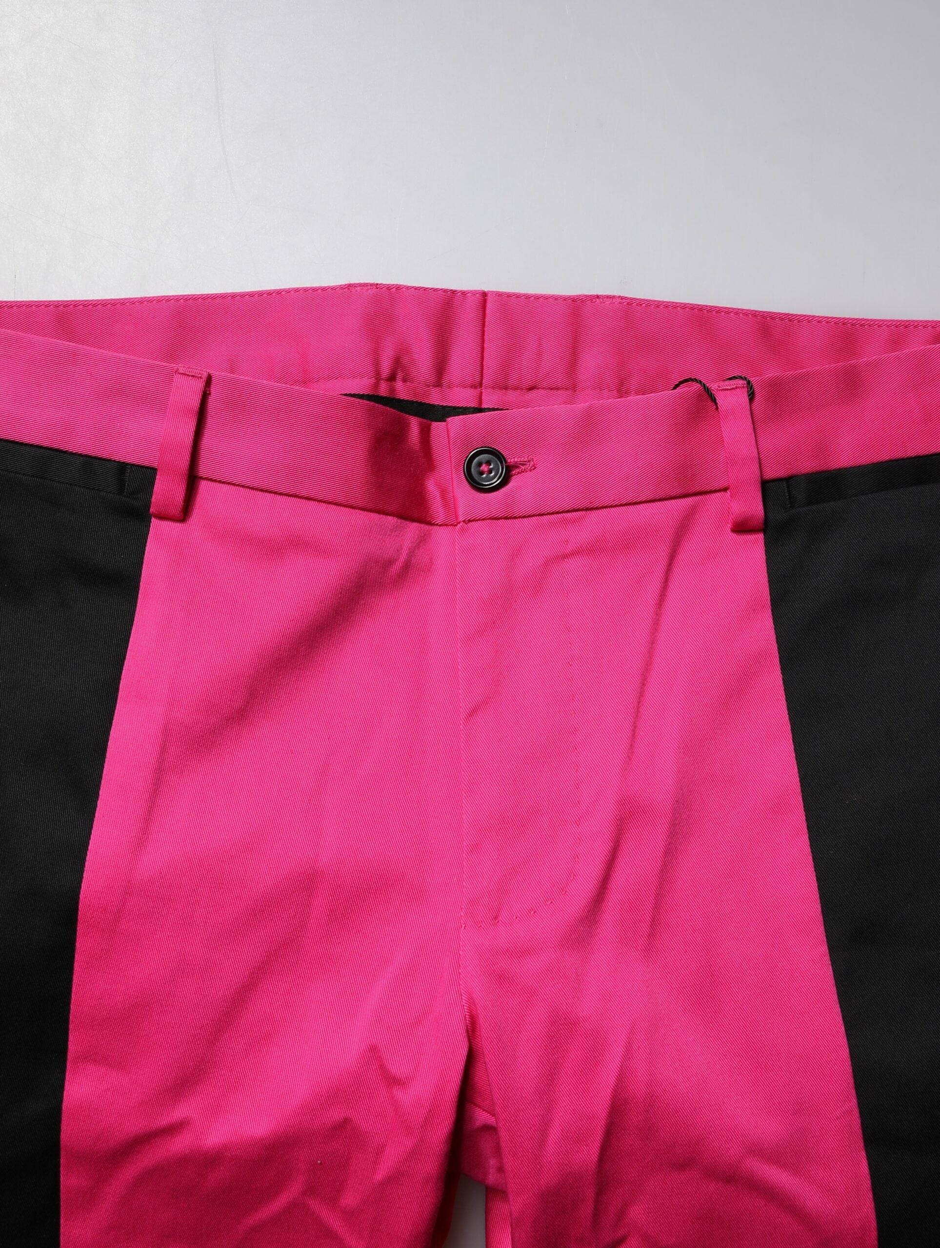 Pink Black Stripe Slim Fit Men Dress Pants
