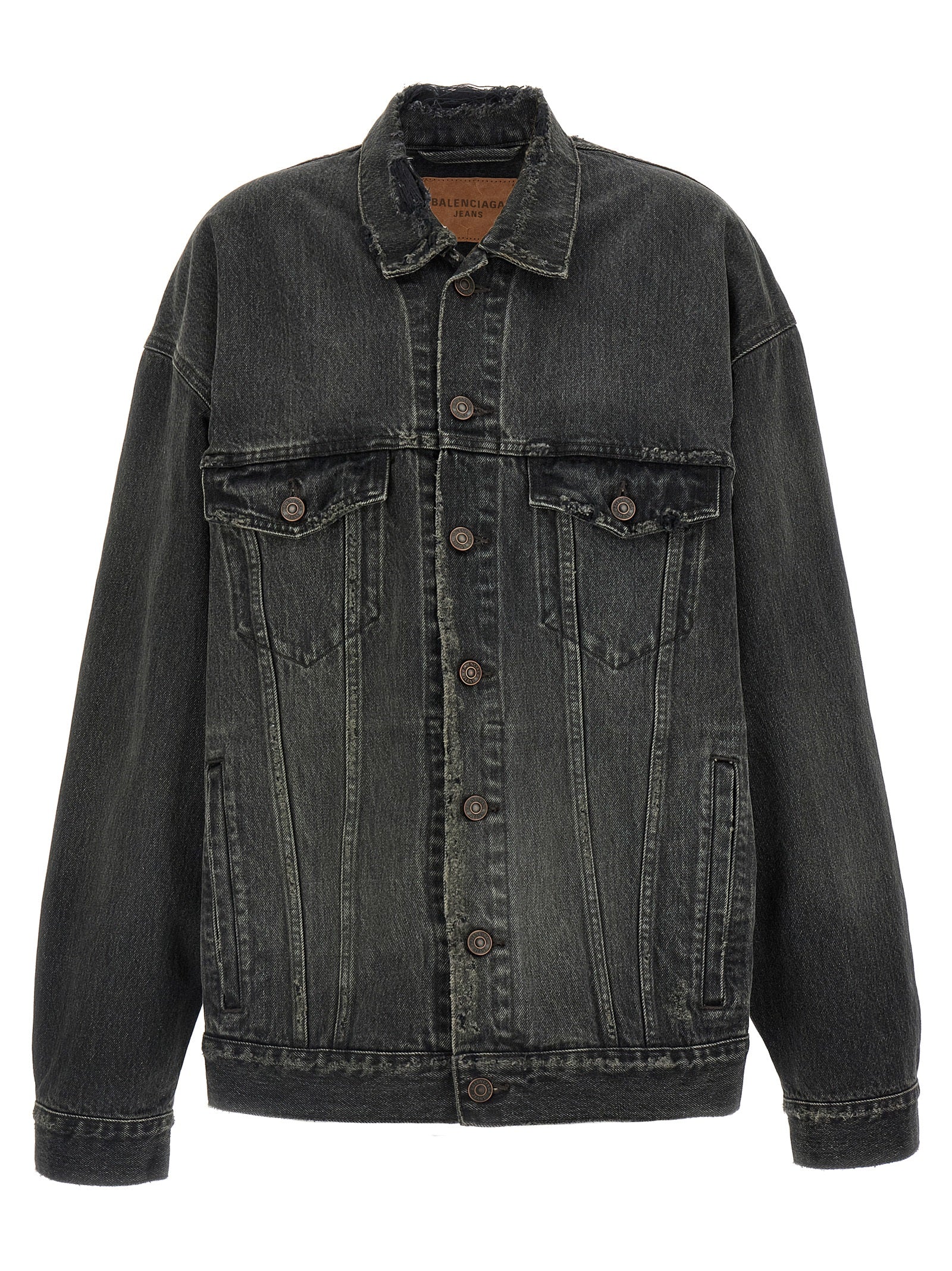 Balenciaga Denim Jacket With Used Effect