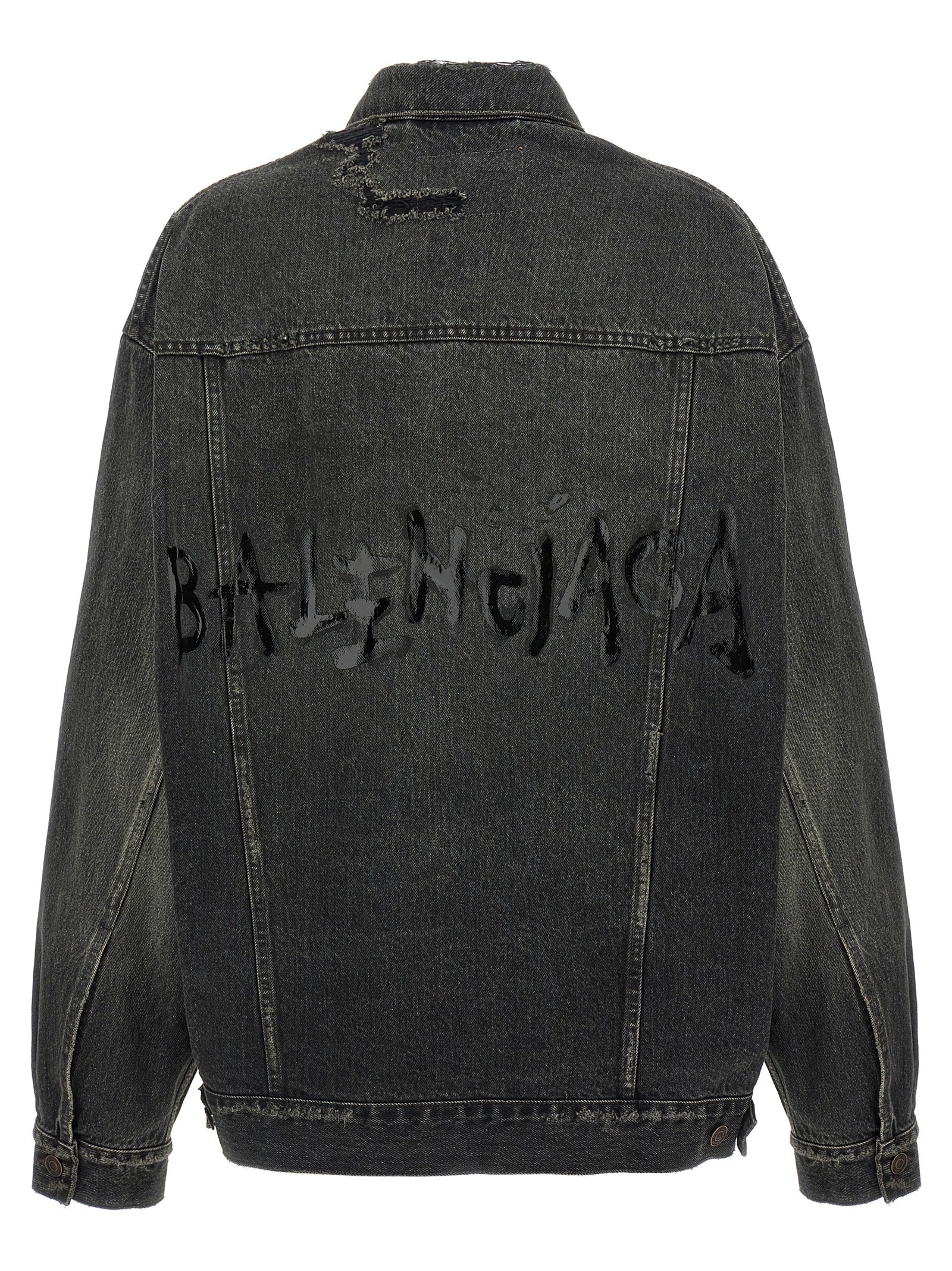 Balenciaga Denim Jacket With Used Effect