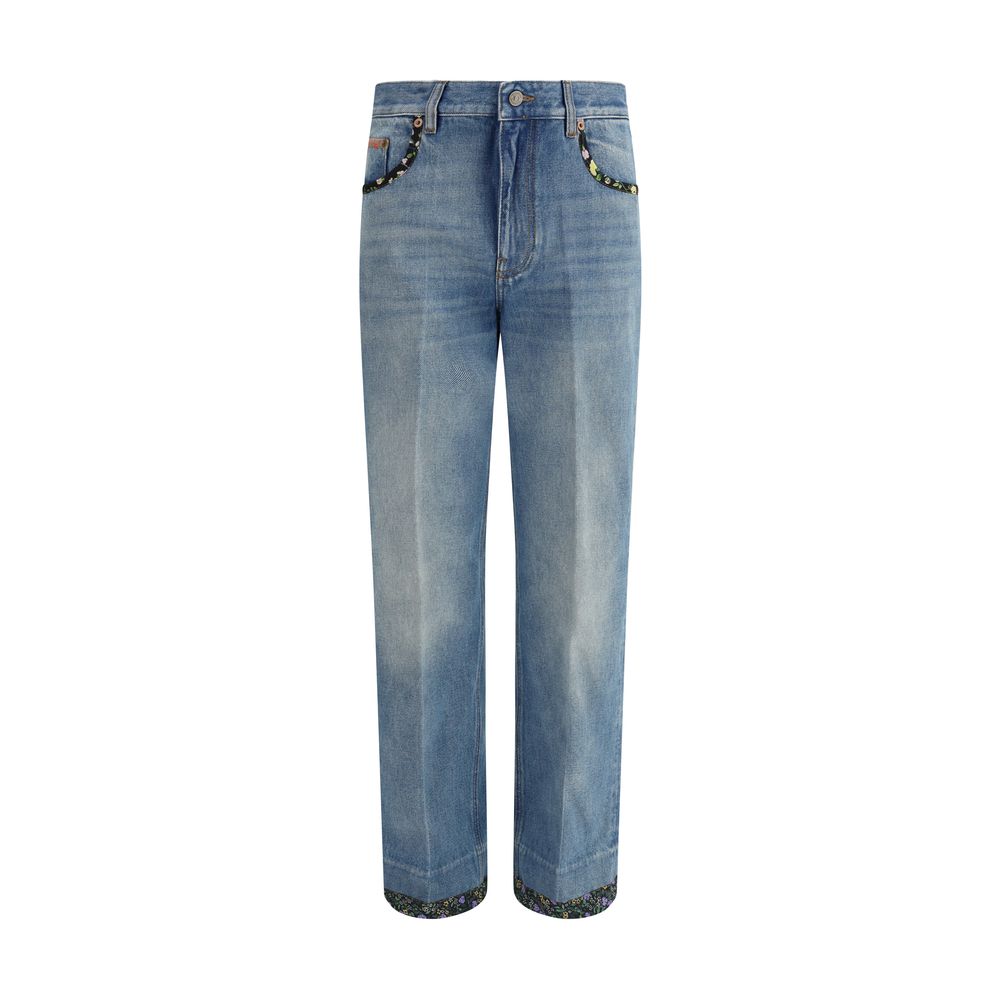 Jeans with floral details