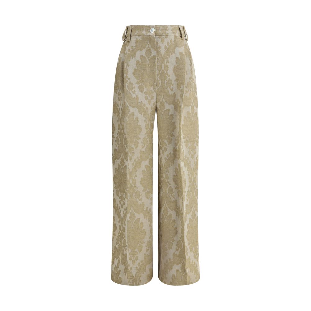 Brocade Print Pants