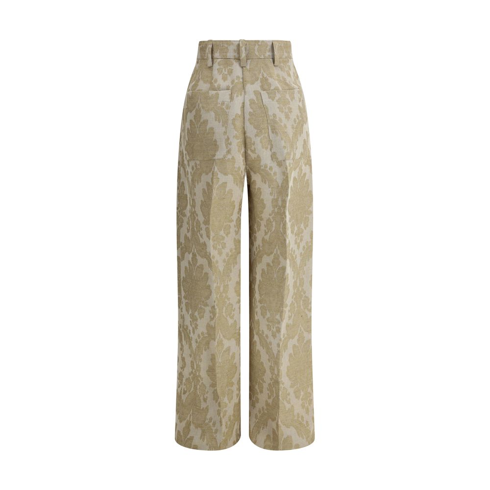 Brocade Print Pants