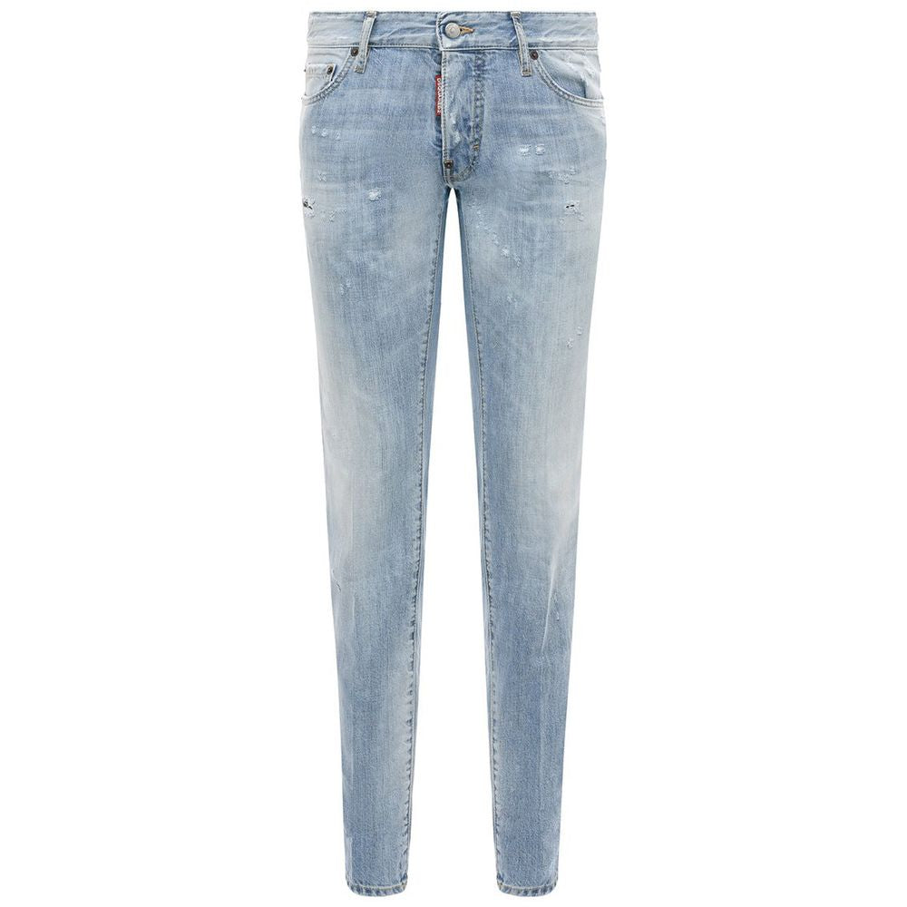 Light Blue Cotton Jeans & Pant