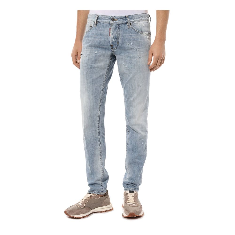 Light Blue Cotton Jeans & Pant