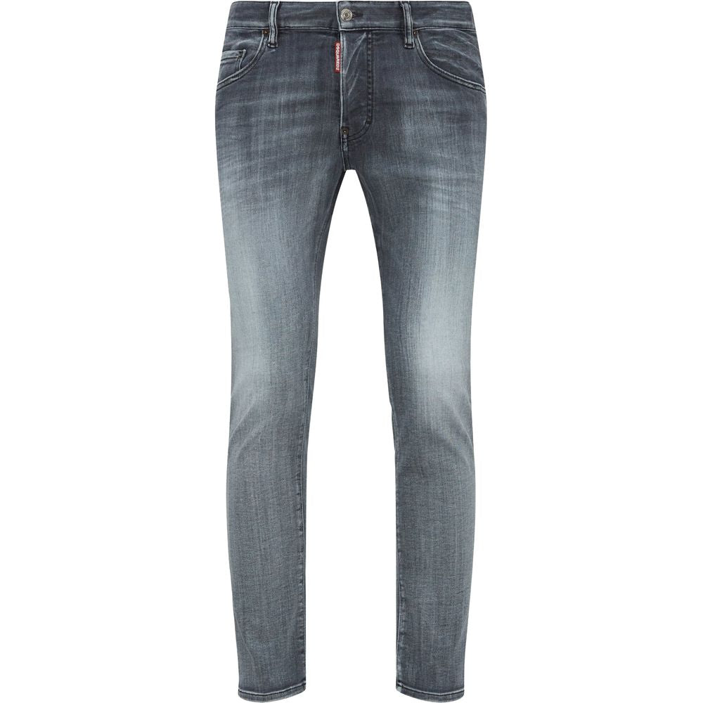 Gray Cotton Jeans & Pant