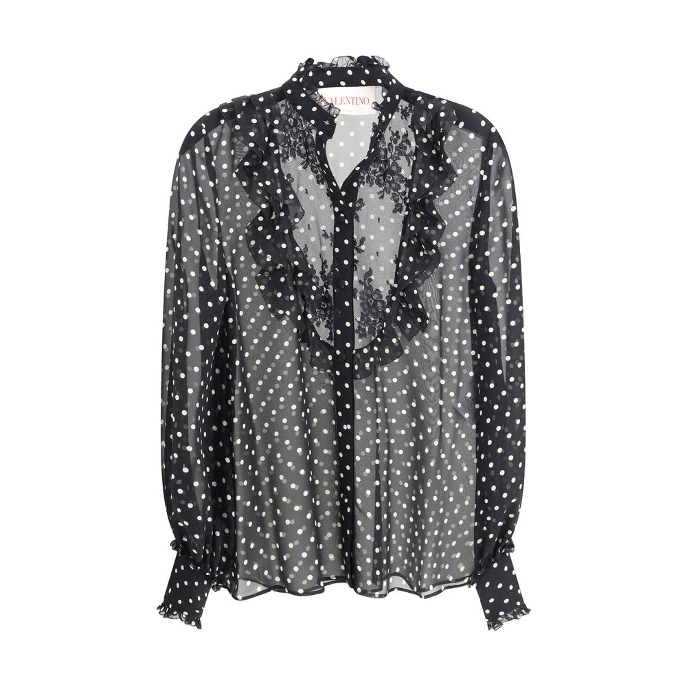 Polka dot silk Shirt