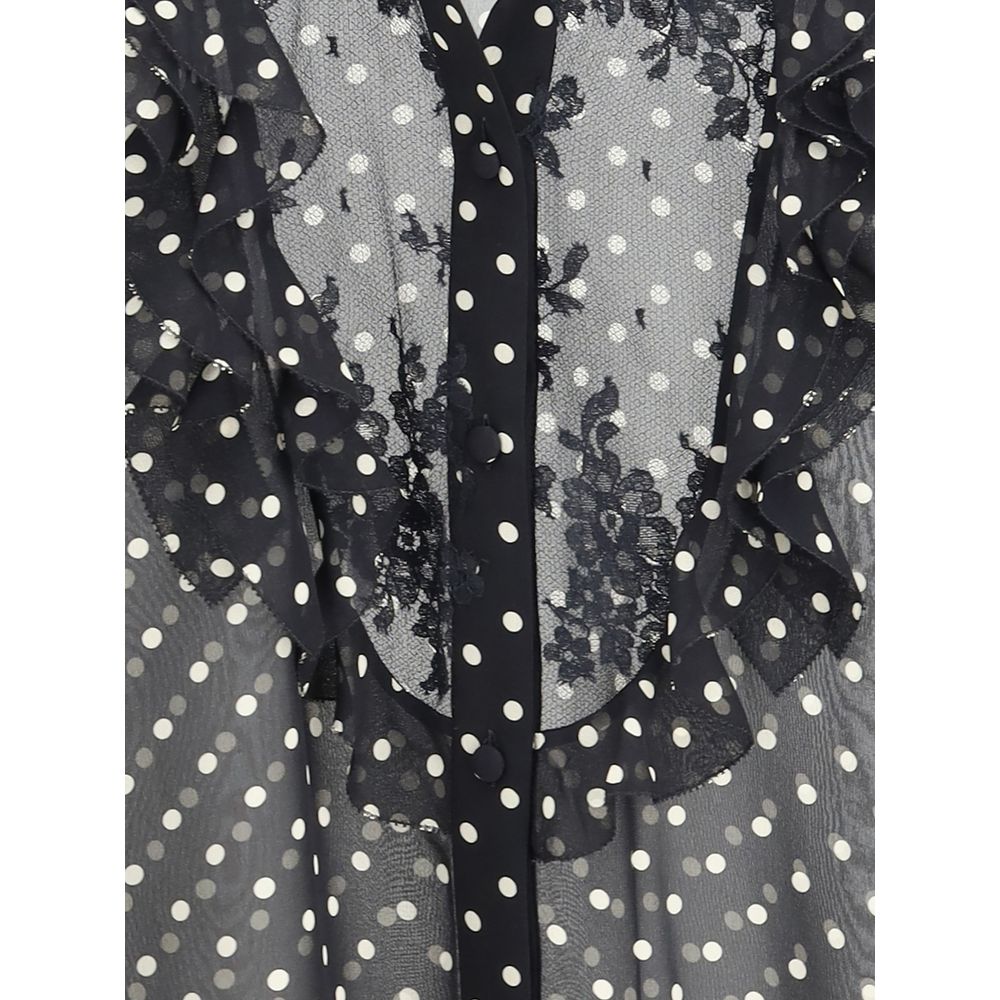 Polka dot silk Shirt