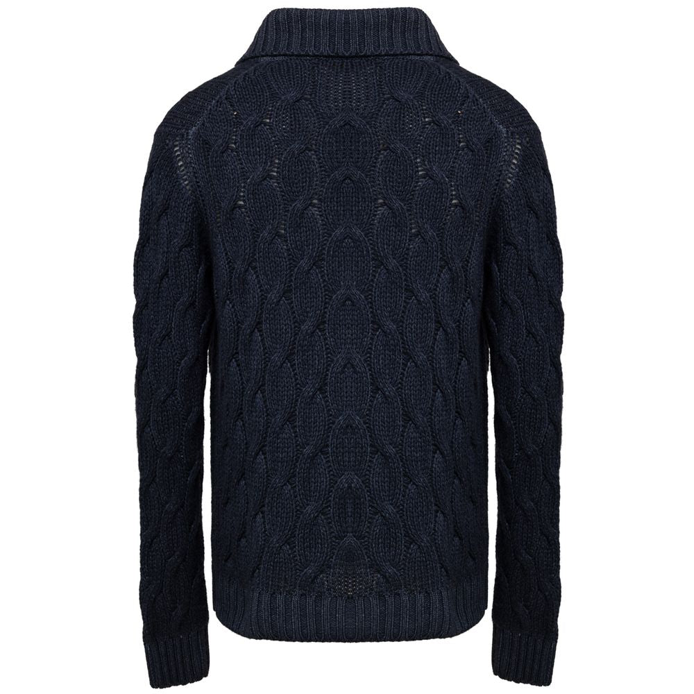 Blue Cashmere Cardigan