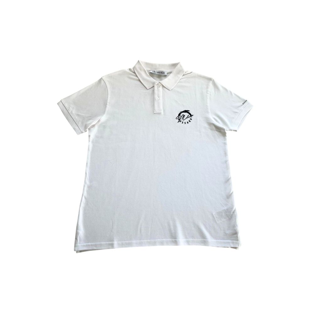 White Cotton Polo Shirt