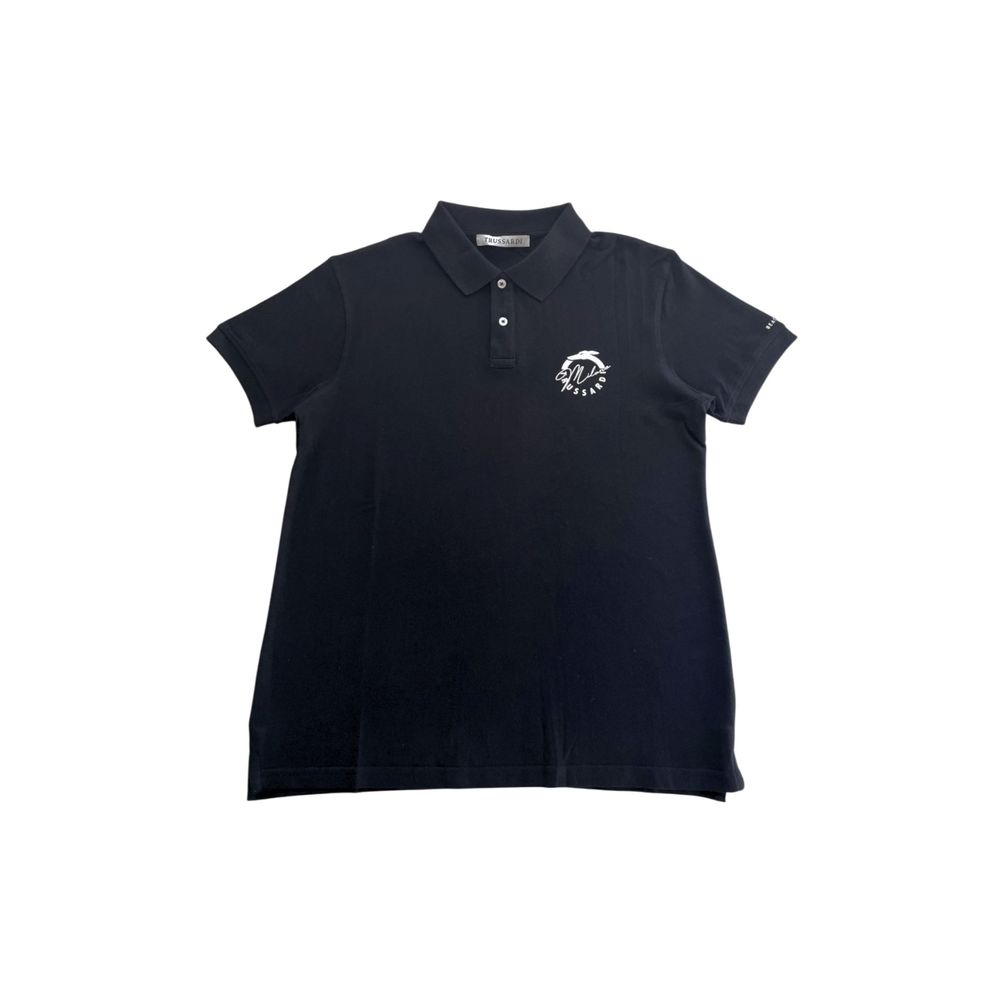 Black Cotton Men's Polo Shirt