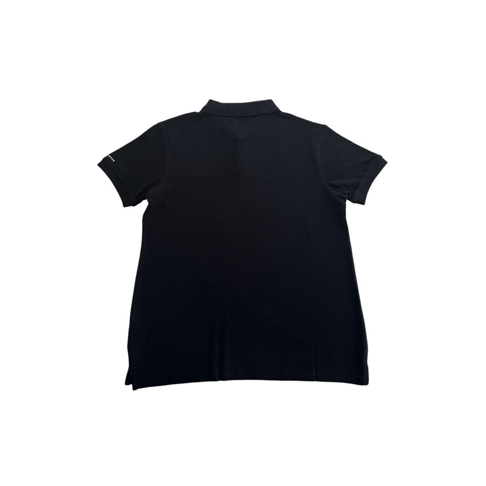 Black Cotton Men's Polo Shirt