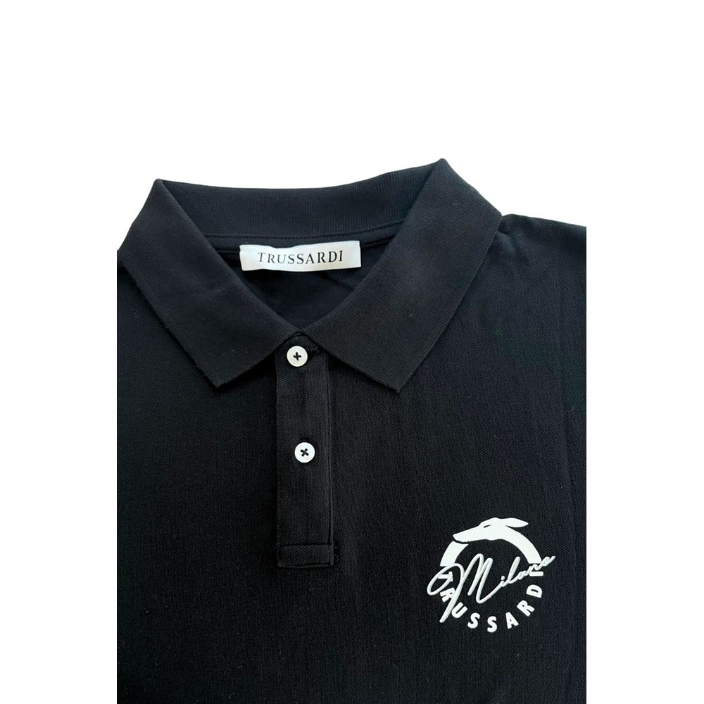 Black Cotton Men's Polo Shirt