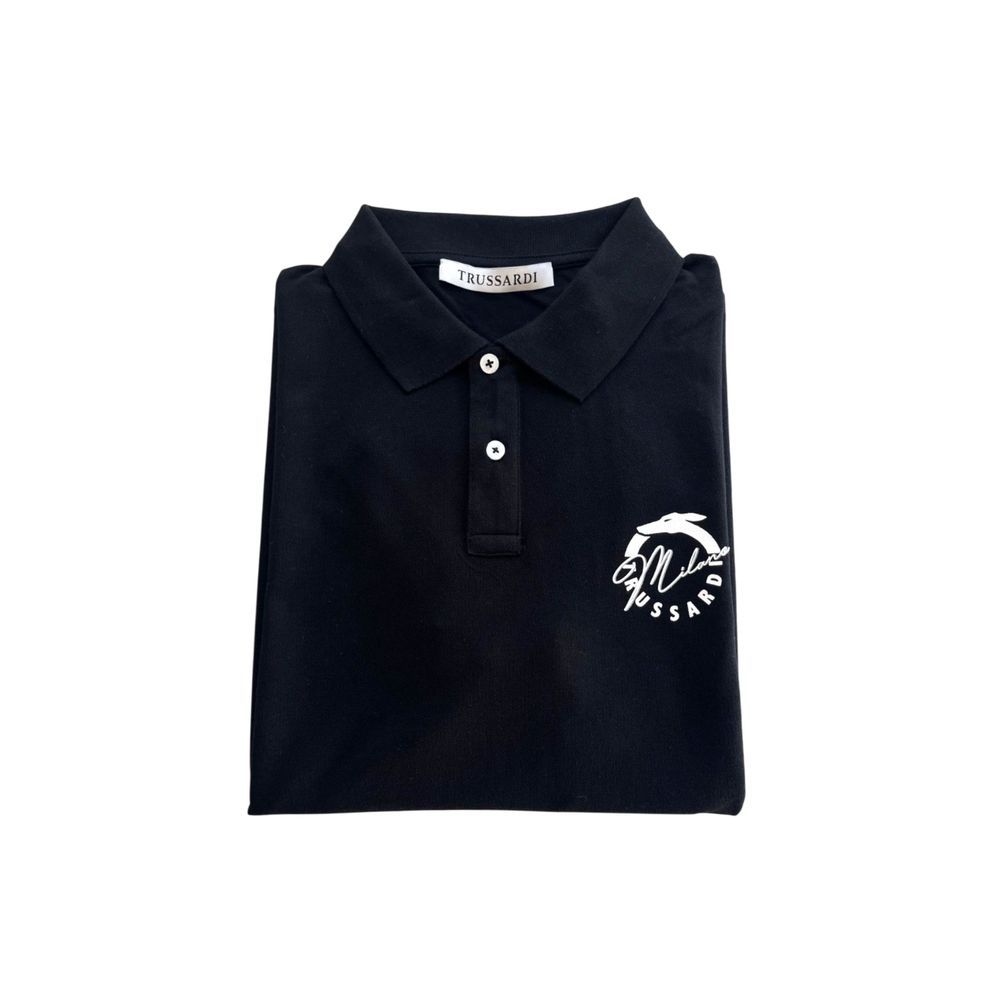 Black Cotton Men's Polo Shirt