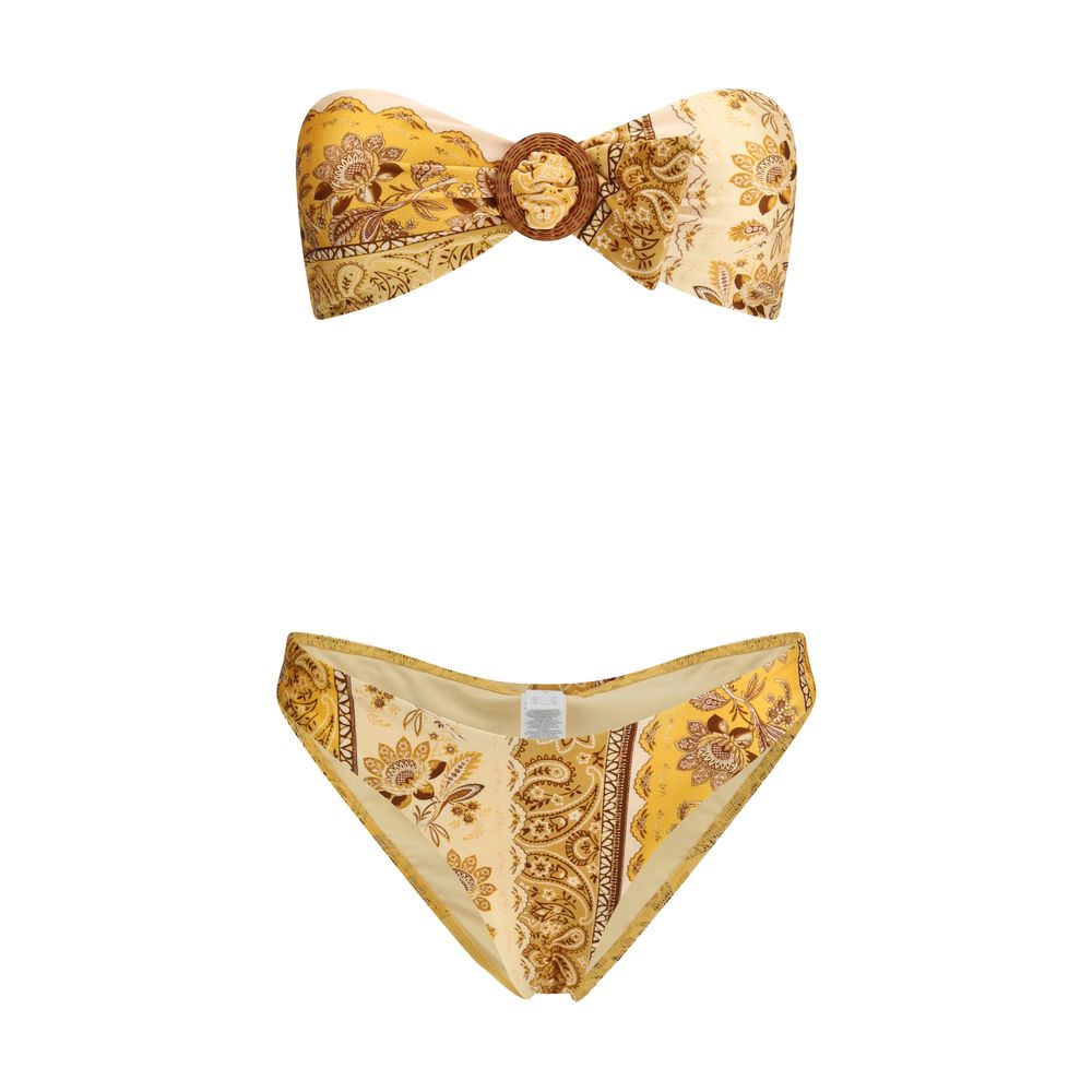 بيكيني زيمرمان من الليكرا الأصفر