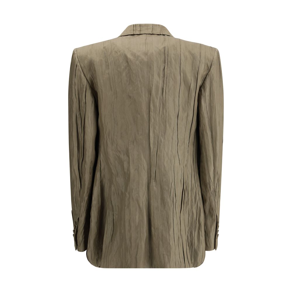 Ruched silk Mairi Blazer
