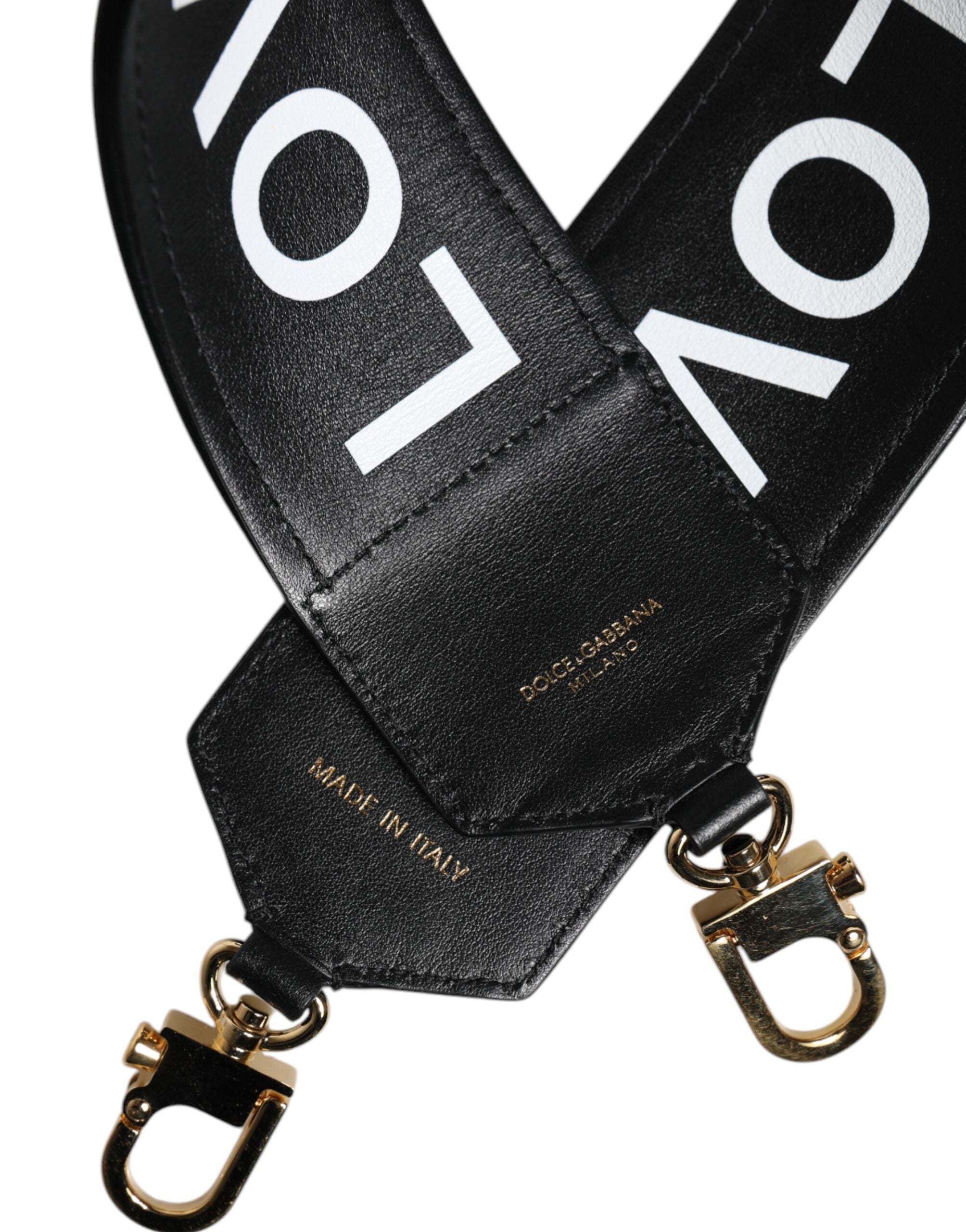Multicolor Leopard Logo Love Bag Shoulder Strap