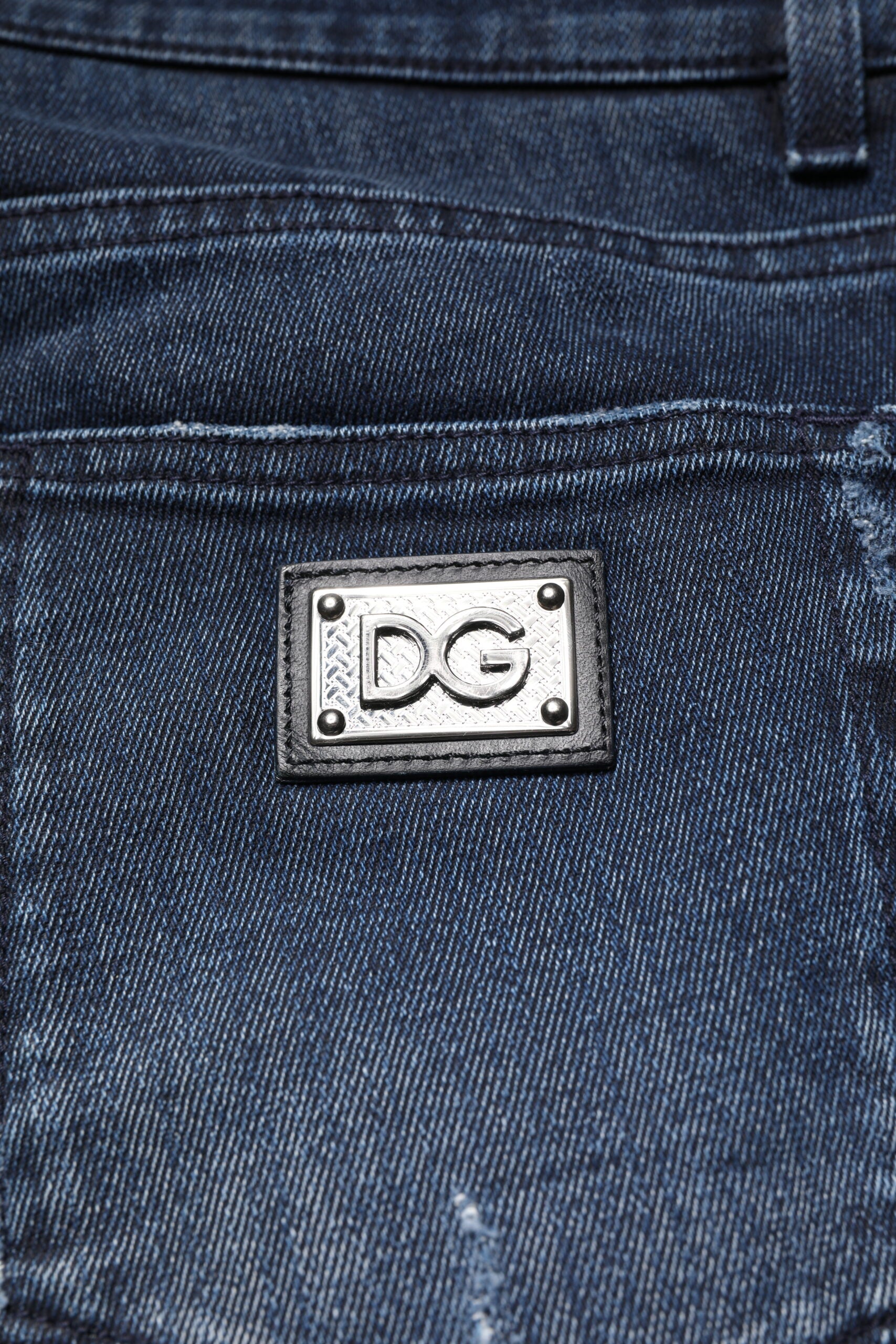 Blue Cotton Stretch Skinny Men Denim Jeans