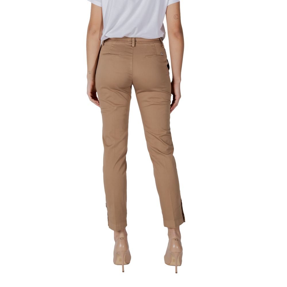Beige Cotton Jeans & Pant