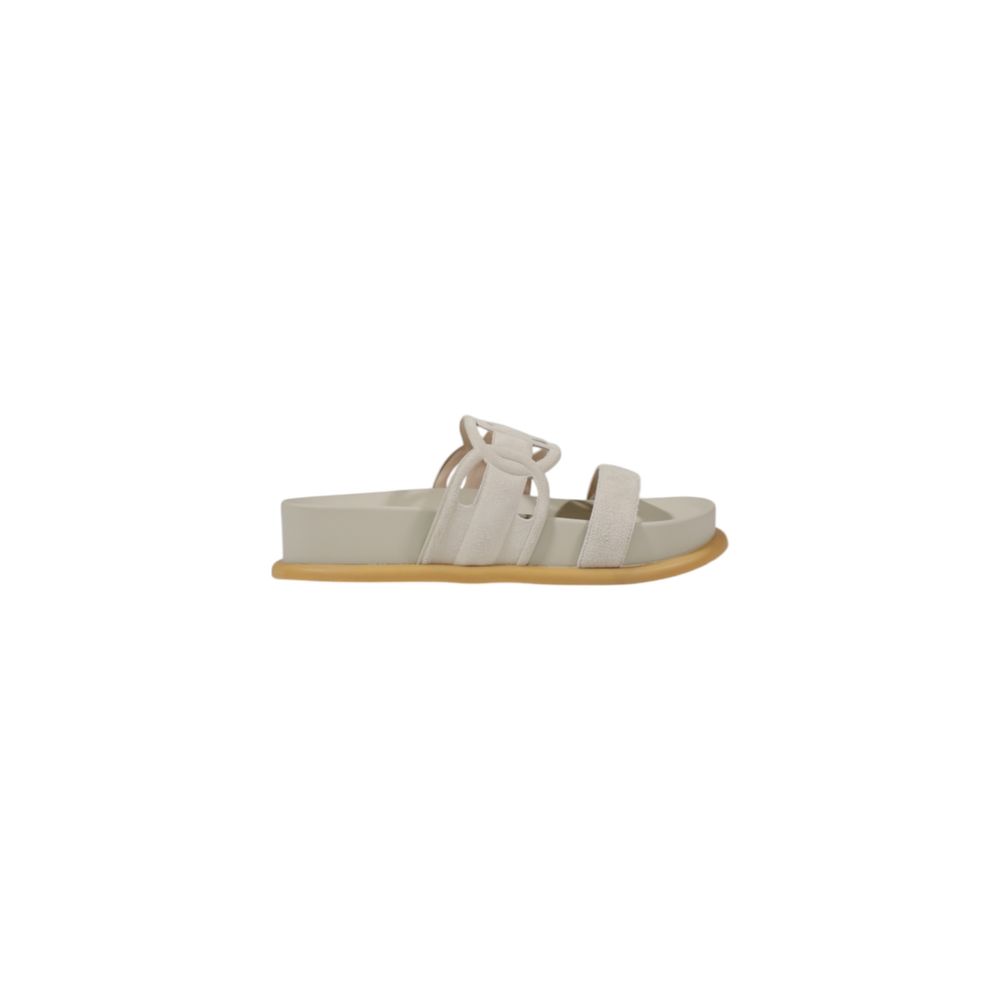 Gray Leather Sandal