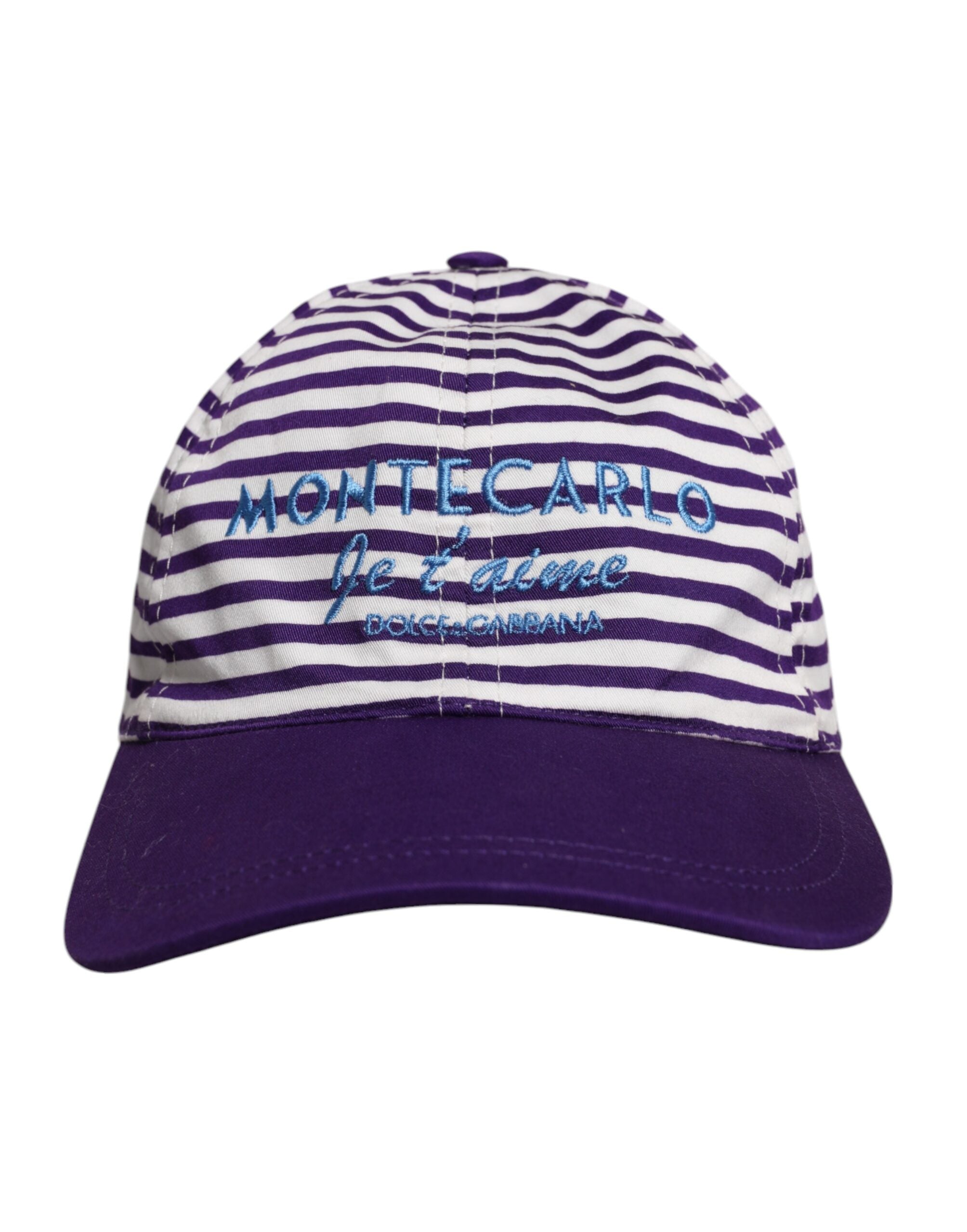 White Purple Stripe Cotton Women Baseball Cap